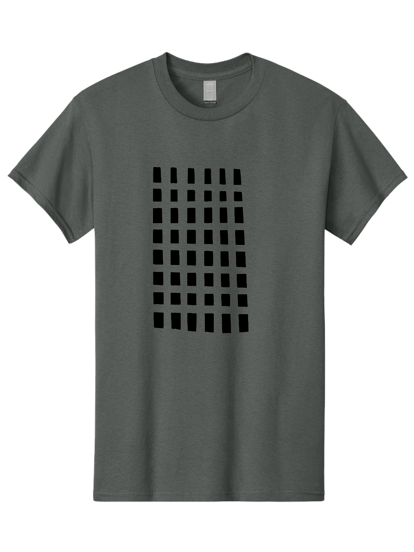 Black-Rectangles Men'S Graphic Tee, 100% Cotton, Comfortable Casual Summer Wear, Machine Washable, Grid Of Black Rectangles, Geometric Pattern, Bold Design, Simple Shapes, Modern Art, Graphic Design Elements -  Aaa390