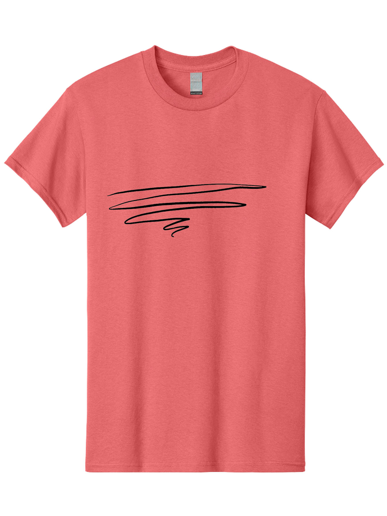 Black-Scribble Men'S Graphic Tee, 100% Cotton, Comfortable Casual Summer Wear, Machine Washable, Black Scribble, Abstract Art, Hand Drawn Design, Dynamic Lines, Modern Graphic, Artistic Expression, Simple Yet Bold -  Aaa391