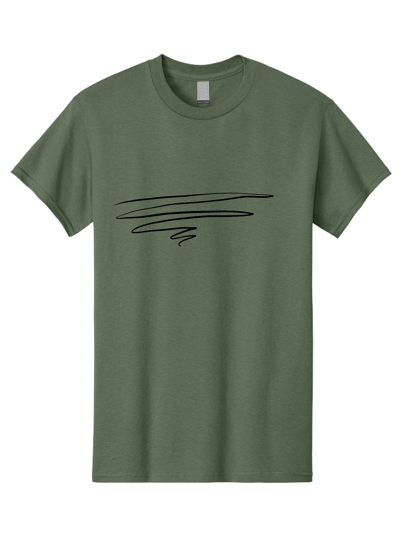 Black-Scribble Men'S Graphic Tee, 100% Cotton, Comfortable Casual Summer Wear, Machine Washable, Black Scribble, Abstract Art, Hand Drawn Design, Dynamic Lines, Modern Graphic, Artistic Expression, Simple Yet Bold -  Aaa391