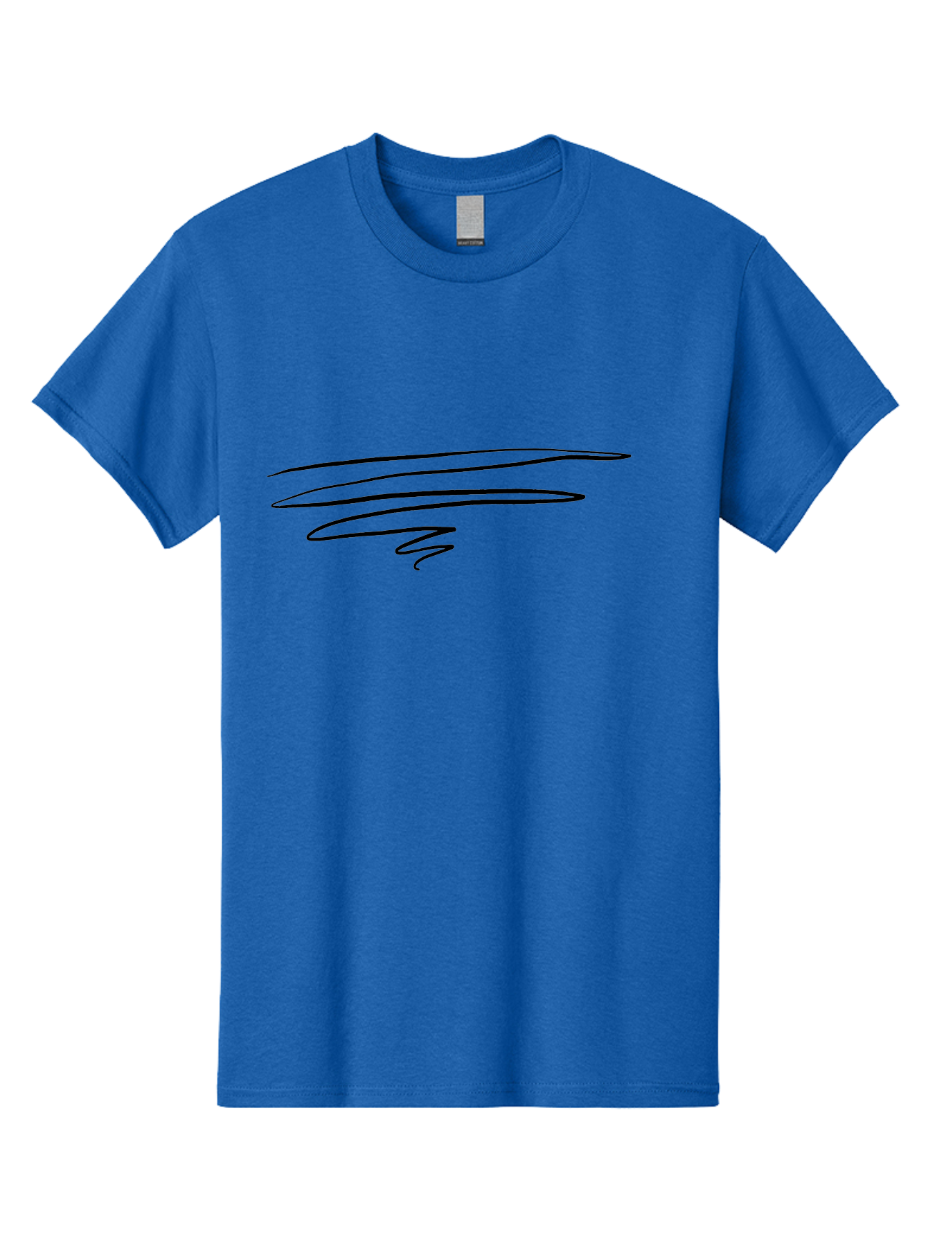 Black-Scribble Men'S Graphic Tee, 100% Cotton, Comfortable Casual Summer Wear, Machine Washable, Black Scribble, Abstract Art, Hand Drawn Design, Dynamic Lines, Modern Graphic, Artistic Expression, Simple Yet Bold -  Aaa391