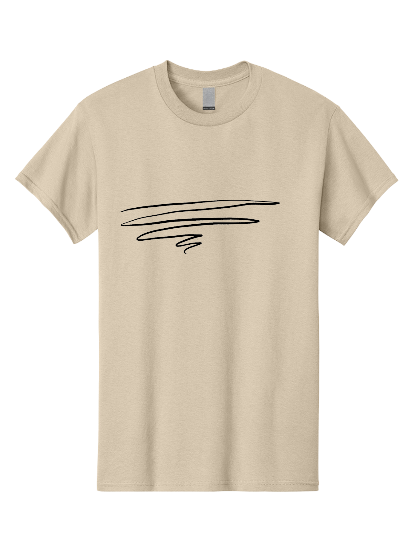 Black-Scribble Men'S Graphic Tee, 100% Cotton, Comfortable Casual Summer Wear, Machine Washable, Black Scribble, Abstract Art, Hand Drawn Design, Dynamic Lines, Modern Graphic, Artistic Expression, Simple Yet Bold -  Aaa391