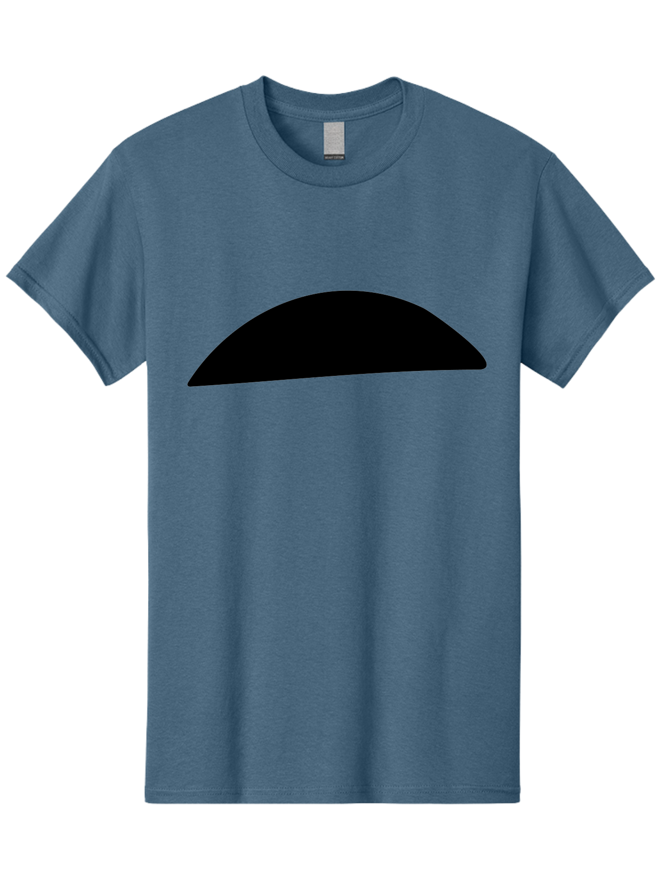 Black-Semicircle Men'S Graphic Tee, 100% Cotton, Comfortable Casual Summer Wear, Machine Washable, Black Semicircle Shape, Minimalist Design, Simple Graphic, Abstract Shape, Modern Art, Geometric Figure -  Aaa392