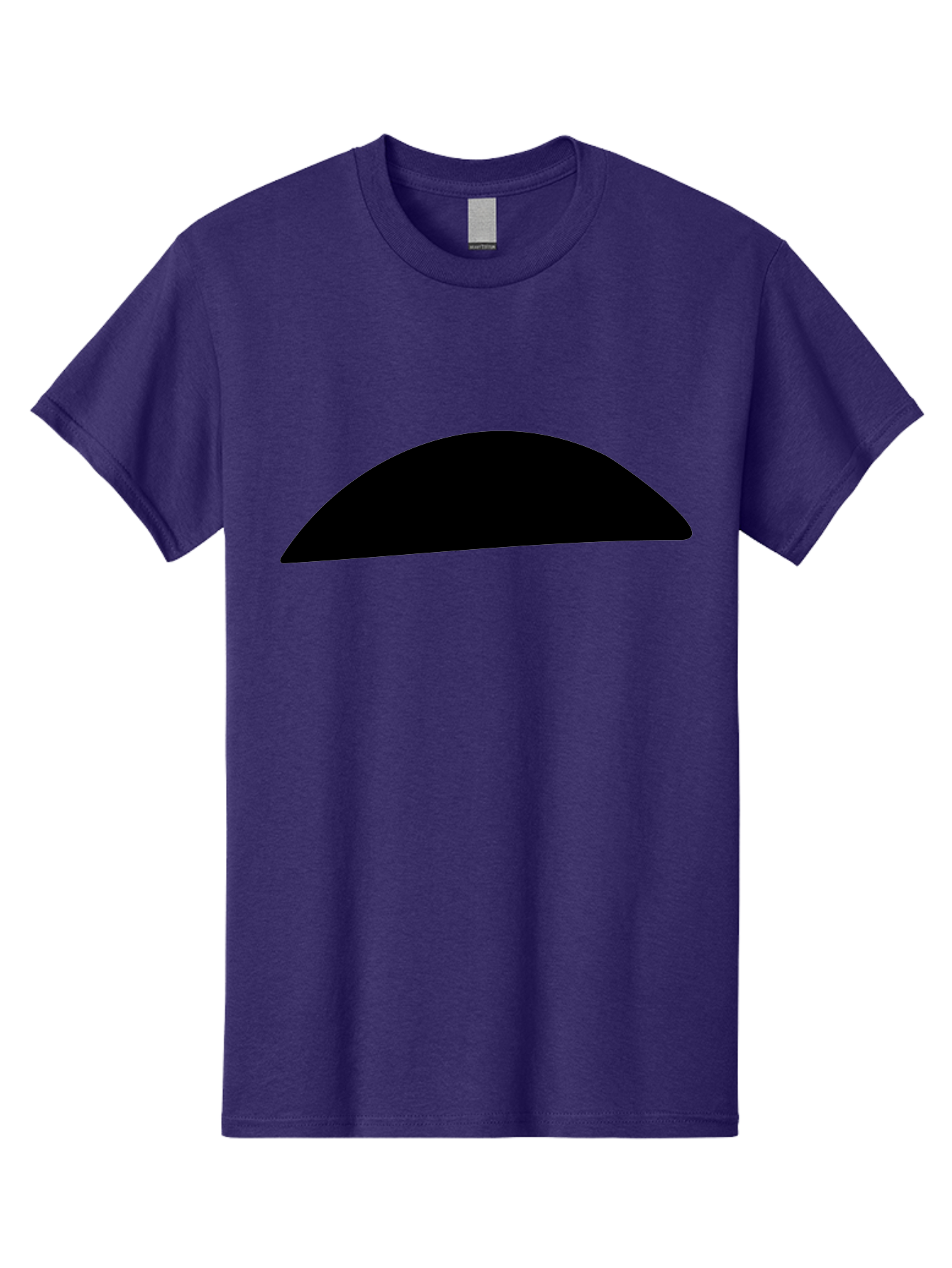 Black-Semicircle Men'S Graphic Tee, 100% Cotton, Comfortable Casual Summer Wear, Machine Washable, Black Semicircle Shape, Minimalist Design, Simple Graphic, Abstract Shape, Modern Art, Geometric Figure -  Aaa392
