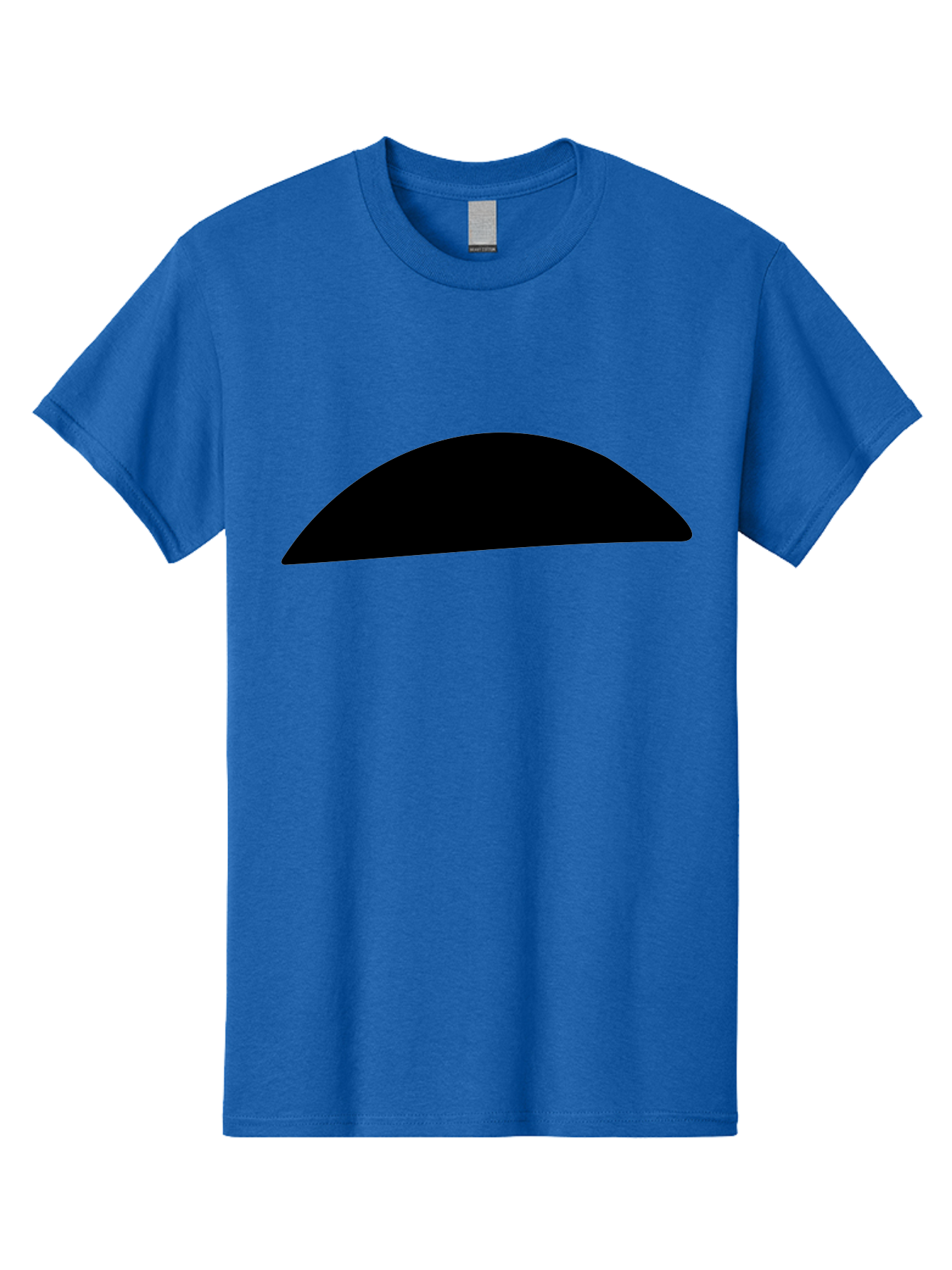 Black-Semicircle Men'S Graphic Tee, 100% Cotton, Comfortable Casual Summer Wear, Machine Washable, Black Semicircle Shape, Minimalist Design, Simple Graphic, Abstract Shape, Modern Art, Geometric Figure -  Aaa392