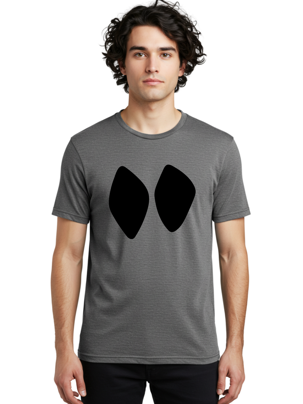 Black-Shapes Men'S Graphic Tee, 100% Cotton, Comfortable Casual Summer Wear, Machine Washable, Guitar Picks, Music Accessories, Black Guitar Picks, Music Equipment, Guitar Gear, Pick Design -  Aaa394