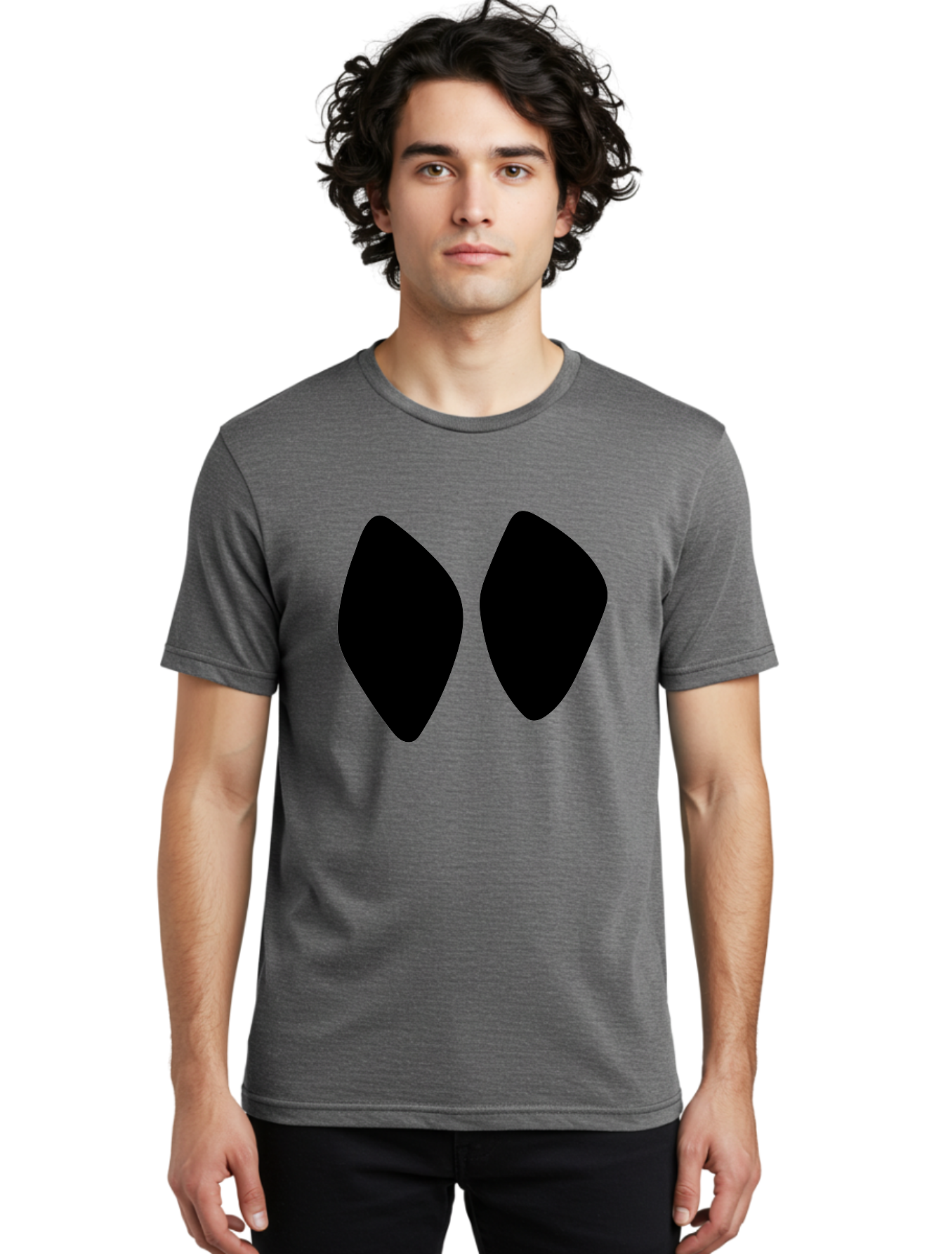 Black-Shapes Men'S Graphic Tee, 100% Cotton, Comfortable Casual Summer Wear, Machine Washable, Guitar Picks, Music Accessories, Black Guitar Picks, Music Equipment, Guitar Gear, Pick Design -  Aaa394