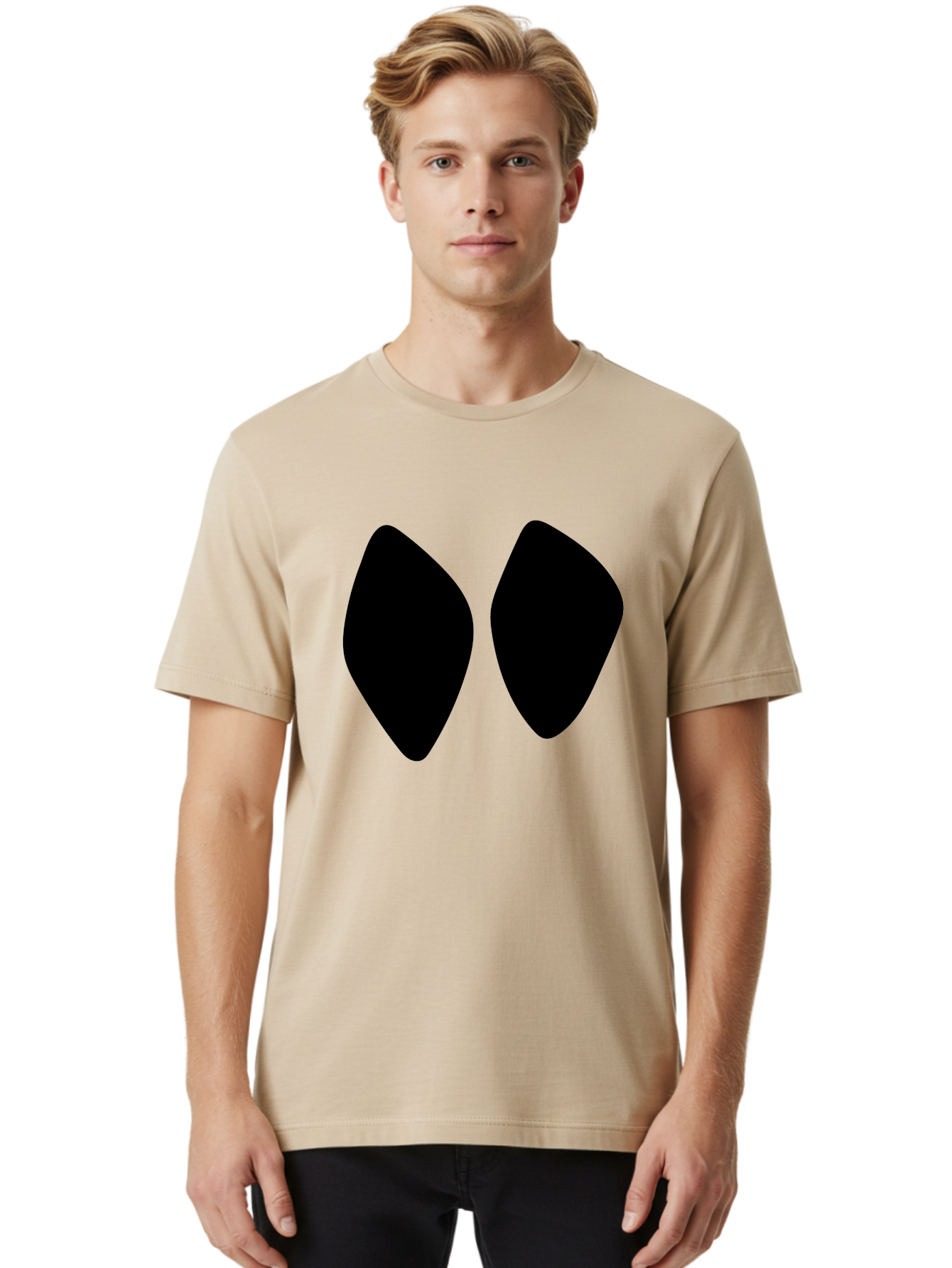 Black-Shapes Men'S Graphic Tee, 100% Cotton, Comfortable Casual Summer Wear, Machine Washable, Guitar Picks, Music Accessories, Black Guitar Picks, Music Equipment, Guitar Gear, Pick Design -  Aaa394