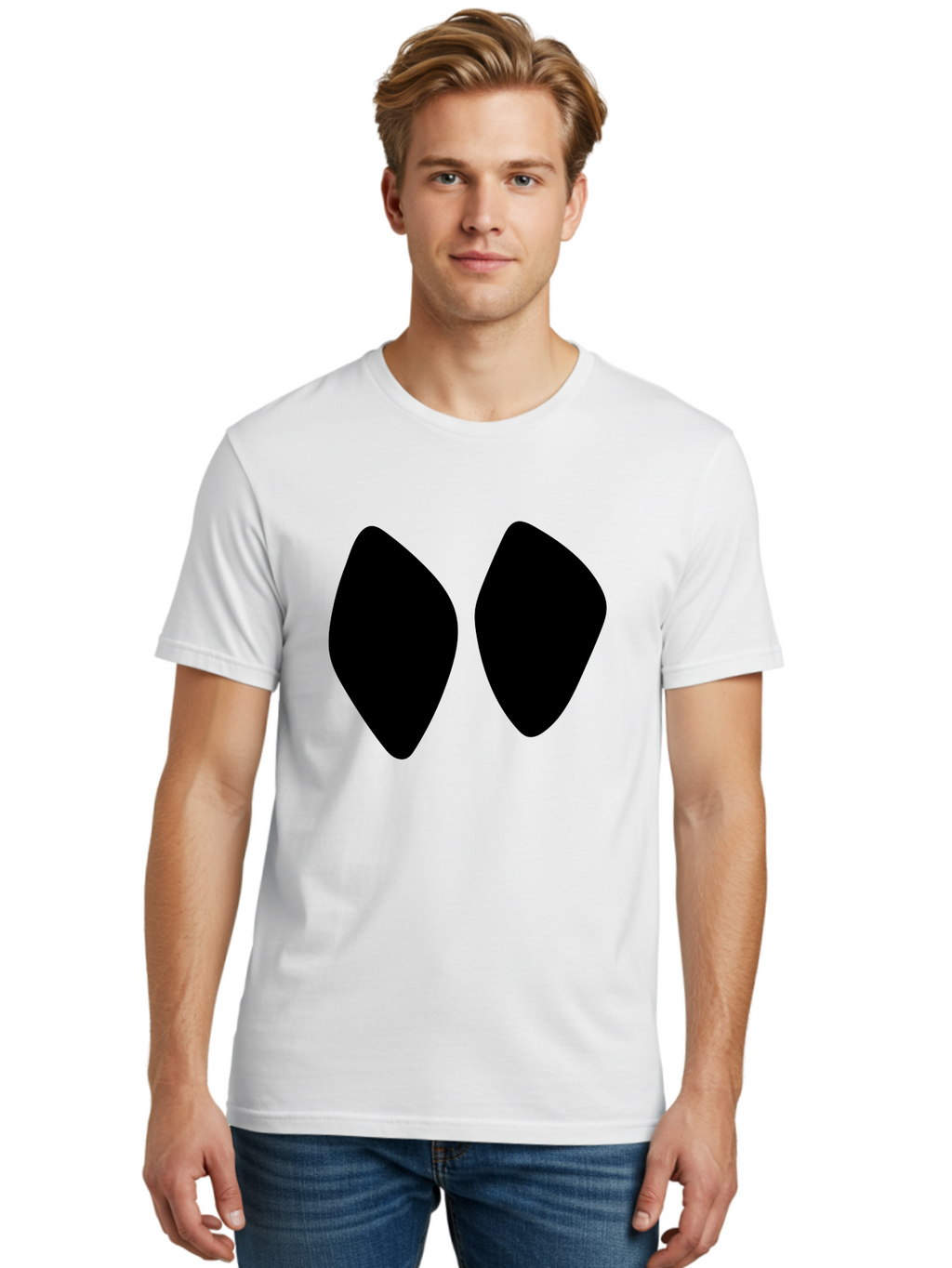 Black-Shapes Men'S Graphic Tee, 100% Cotton, Comfortable Casual Summer Wear, Machine Washable, Guitar Picks, Music Accessories, Black Guitar Picks, Music Equipment, Guitar Gear, Pick Design -  Aaa394