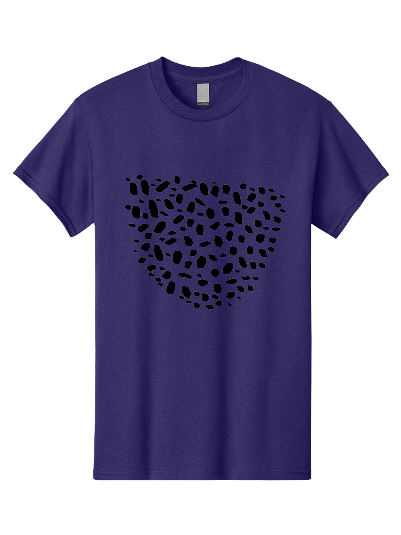 Black-Stones-Heart Men'S Graphic Tee, 100% Cotton, Comfortable Casual Summer Wear, Machine Washable, Black Stones, Heart Shape, Scattered Stones, Modern Design, Abstract Art, Symbolic Heart, Minimalist Style -  Aaa396