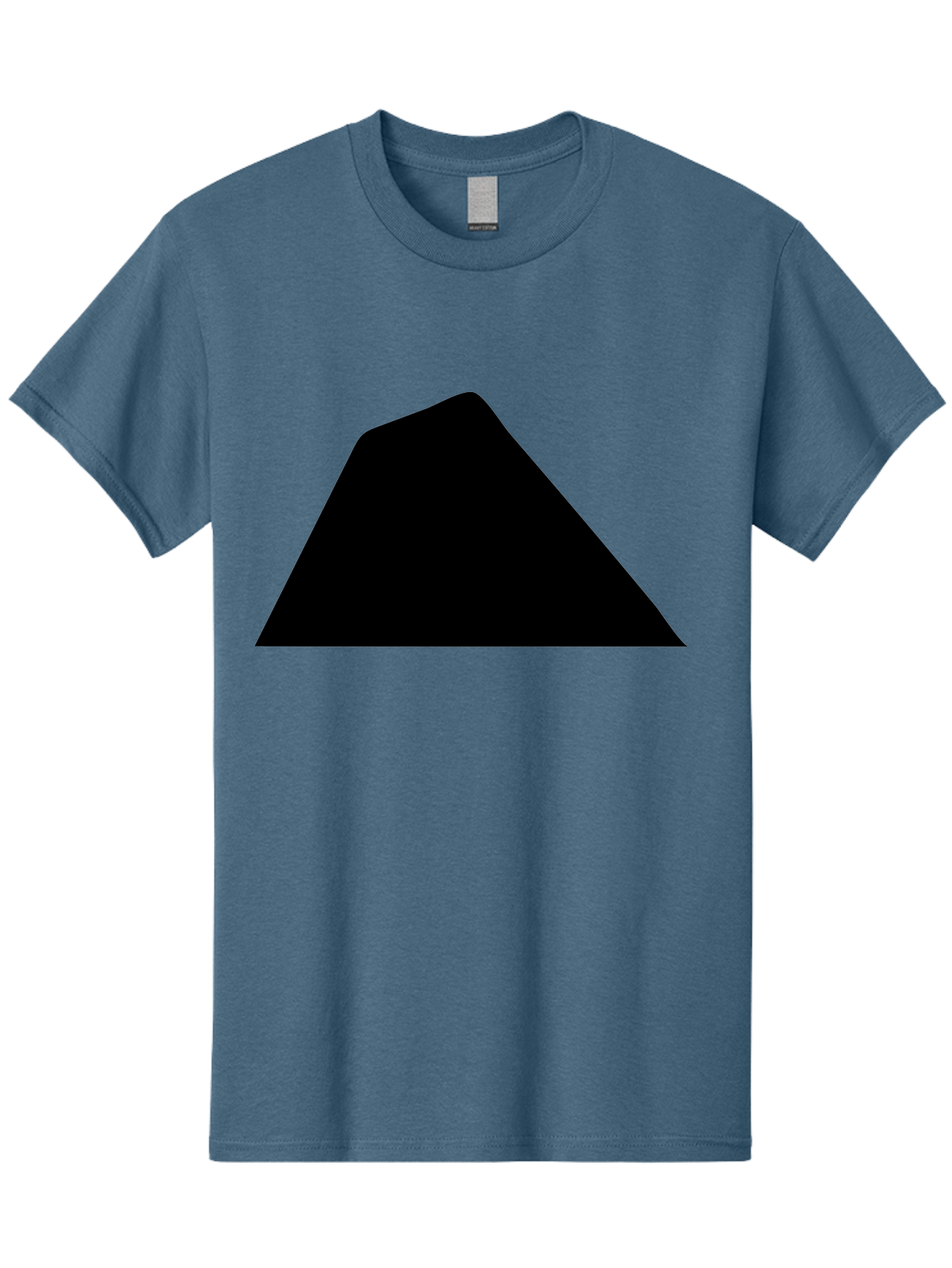 Black-Trapezoid Men'S Graphic Tee, 100% Cotton, Comfortable Casual Summer Wear, Machine Washable, Triangle Shape, Geometric Figure, Abstract Design, Simple Shape, Minimalist Art, Bold Graphic, Modern Icon, Graphic Element -  Aaa397
