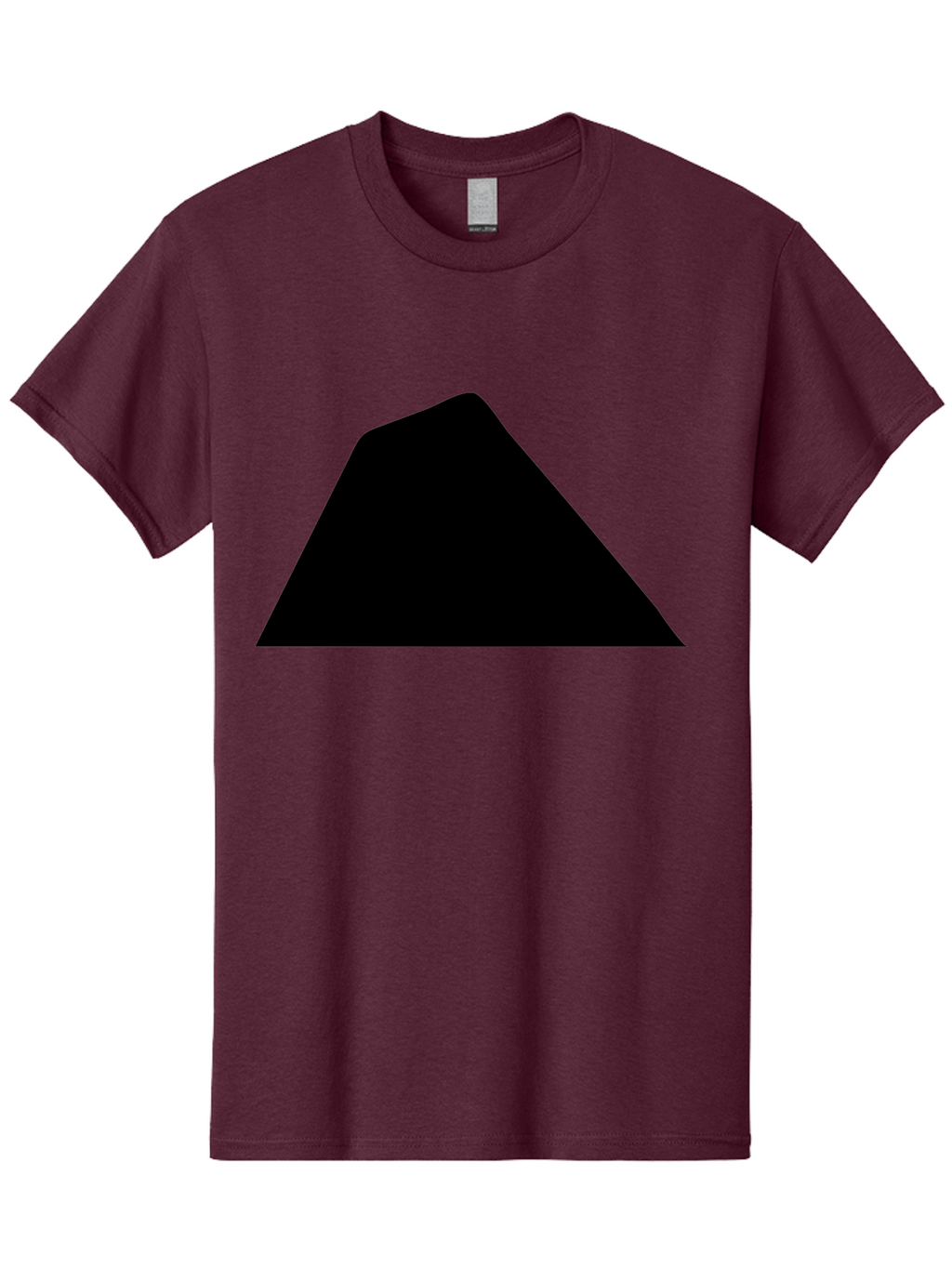 Black-Trapezoid Men'S Graphic Tee, 100% Cotton, Comfortable Casual Summer Wear, Machine Washable, Triangle Shape, Geometric Figure, Abstract Design, Simple Shape, Minimalist Art, Bold Graphic, Modern Icon, Graphic Element -  Aaa397