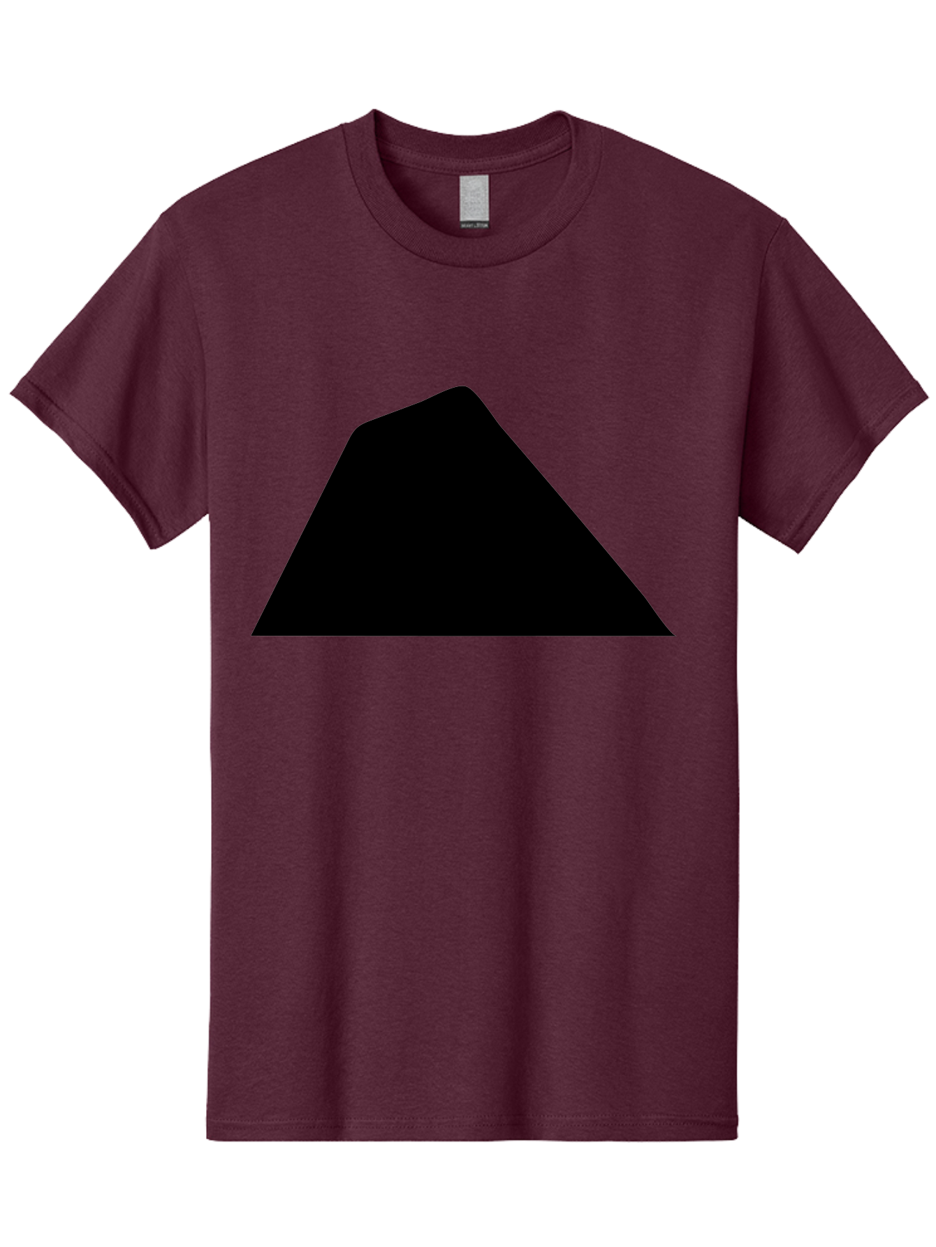 Black-Trapezoid Men'S Graphic Tee, 100% Cotton, Comfortable Casual Summer Wear, Machine Washable, Triangle Shape, Geometric Figure, Abstract Design, Simple Shape, Minimalist Art, Bold Graphic, Modern Icon, Graphic Element -  Aaa397