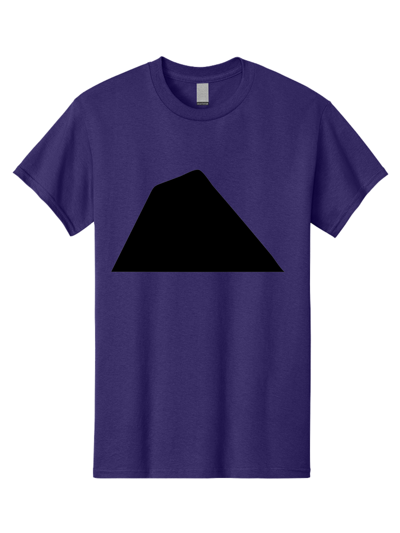 Black-Trapezoid Men'S Graphic Tee, 100% Cotton, Comfortable Casual Summer Wear, Machine Washable, Triangle Shape, Geometric Figure, Abstract Design, Simple Shape, Minimalist Art, Bold Graphic, Modern Icon, Graphic Element -  Aaa397