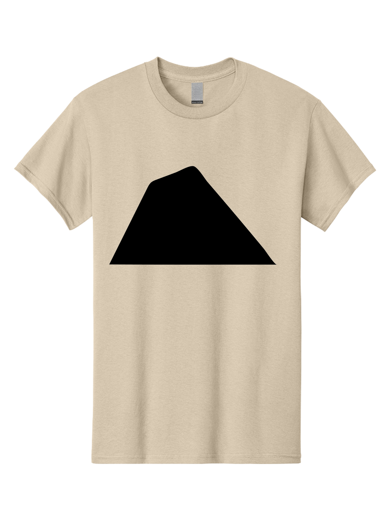Black-Trapezoid Men'S Graphic Tee, 100% Cotton, Comfortable Casual Summer Wear, Machine Washable, Triangle Shape, Geometric Figure, Abstract Design, Simple Shape, Minimalist Art, Bold Graphic, Modern Icon, Graphic Element -  Aaa397