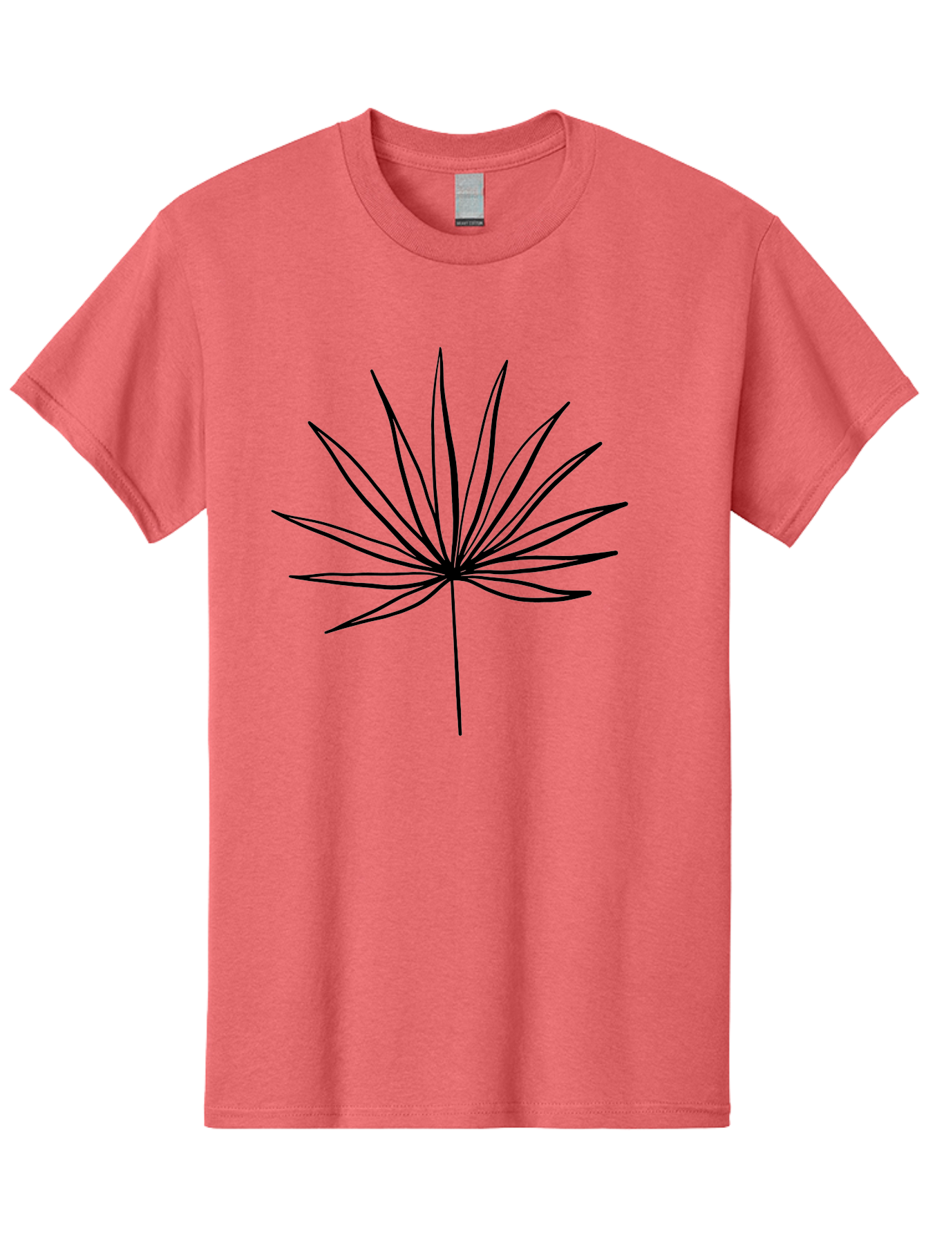 Cannabis-Leaf-1 Men'S Graphic Tee, 100% Cotton, Comfortable Casual Summer Wear, Machine Washable, Marijuana Leaf, Cannabis Symbol, Black Silhouette, Minimalist Design, Simple Graphics, Leafy Pattern, Modern Illustration, Sleek Lines -  Aaa406