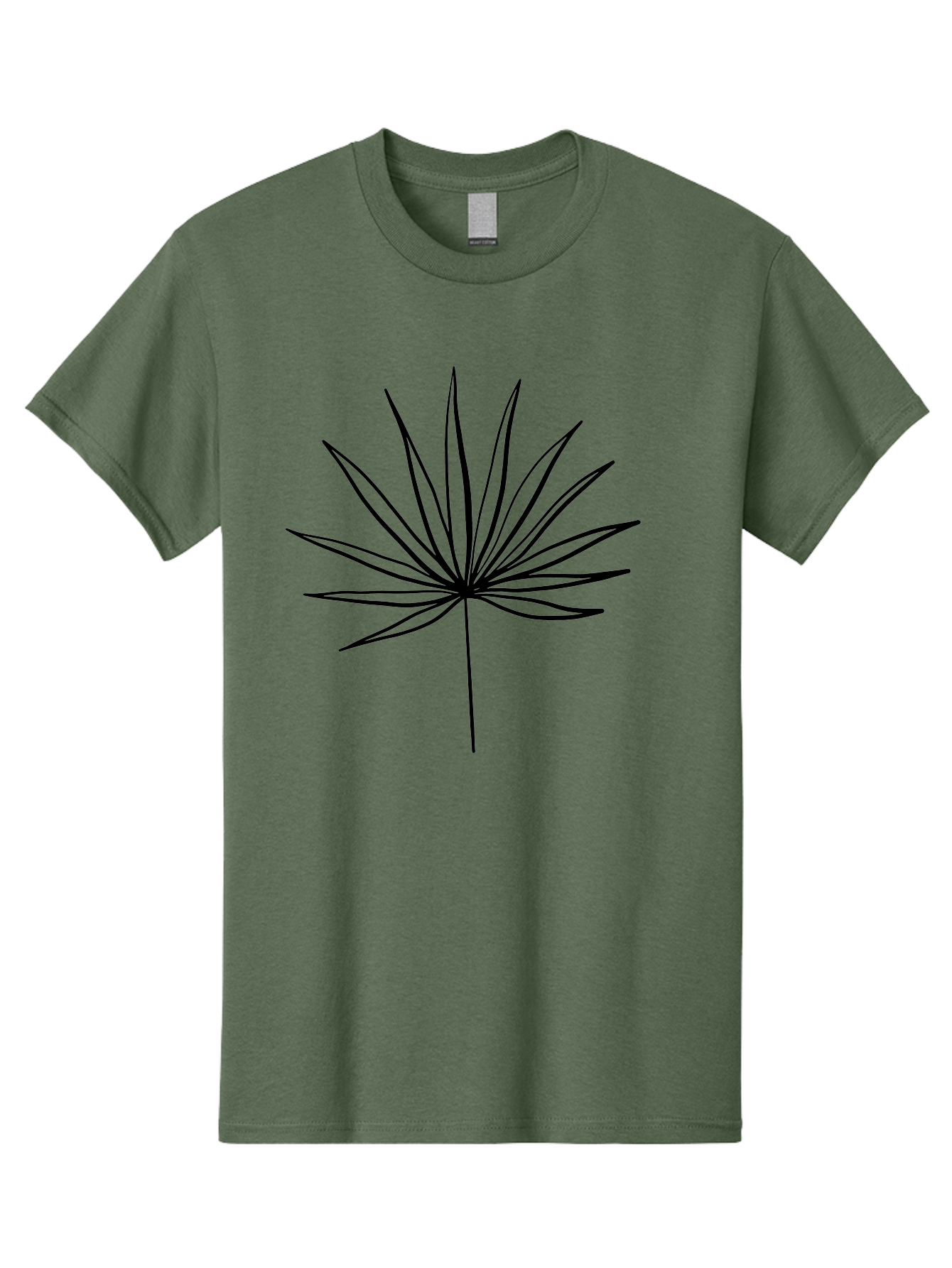 Cannabis-Leaf-1 Men'S Graphic Tee, 100% Cotton, Comfortable Casual Summer Wear, Machine Washable, Marijuana Leaf, Cannabis Symbol, Black Silhouette, Minimalist Design, Simple Graphics, Leafy Pattern, Modern Illustration, Sleek Lines -  Aaa406