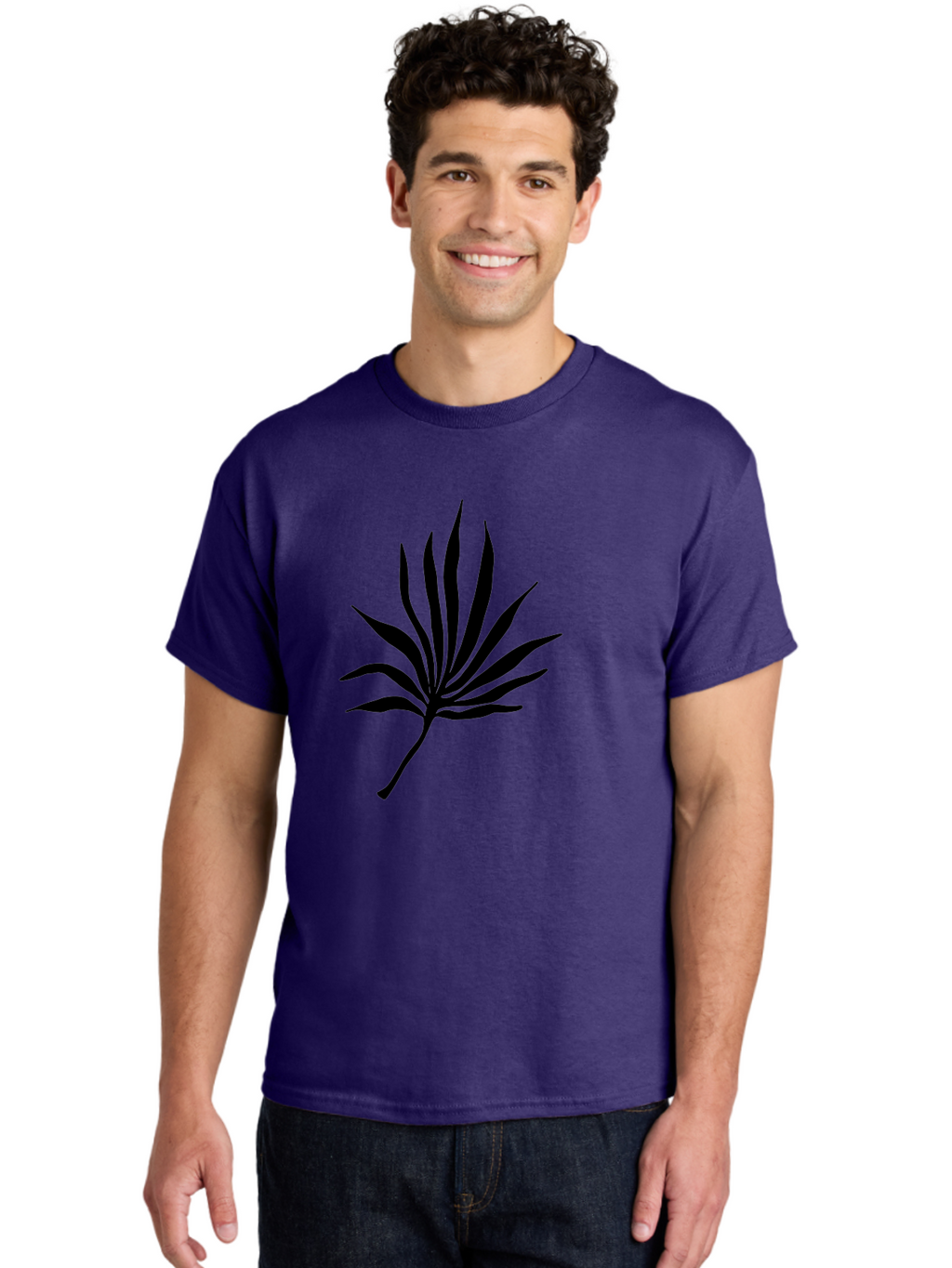Cannabis-Leaf-3 Men'S Graphic Tee, 100% Cotton, Comfortable Casual Summer Wear, Machine Washable, Cannabis Leaf, Marijuana Leaf, Black Silhouette, Plant Illustration, Leafy Graphic, Cannabis Symbol, Weed Icon, Simple Design, Minimalist Art, -  Aaa408