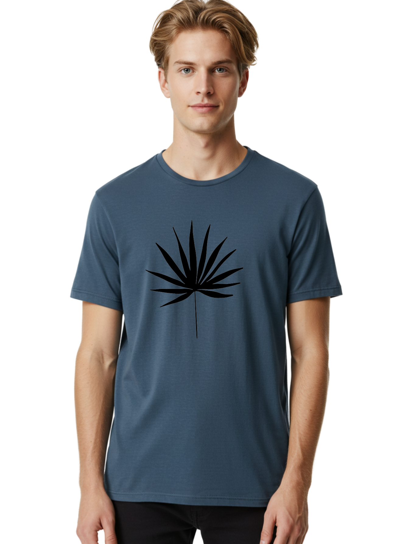 Cannabis-Leaf-4 Men'S Graphic Tee, 100% Cotton, Comfortable Casual Summer Wear, Machine Washable, Cannabis Leaf Silhouette, Marijuana Leaf Icon, Black Cannabis Symbol, Leafy Graphic Design, Cannabis Culture, Pot Leaf Artwork, -  Aaa409