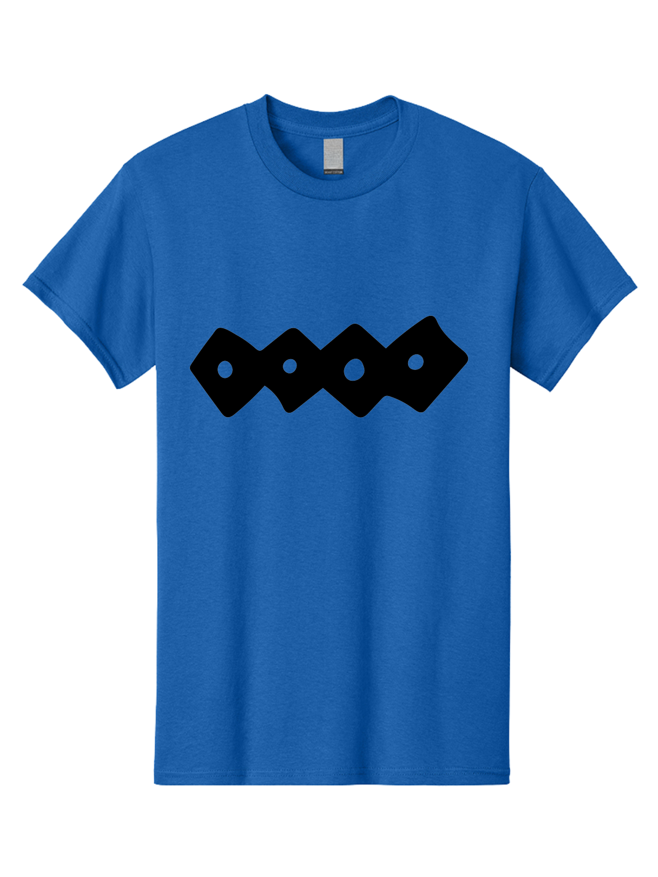 Chain-Links Men'S Graphic Tee, 100% Cotton, Comfortable Casual Summer Wear, Machine Washable, Black Logo Design, Minimalist Branding, Circular Elements, Modern Graphic Design, Abstract Symbol, Corporate Identity -  Aaa411
