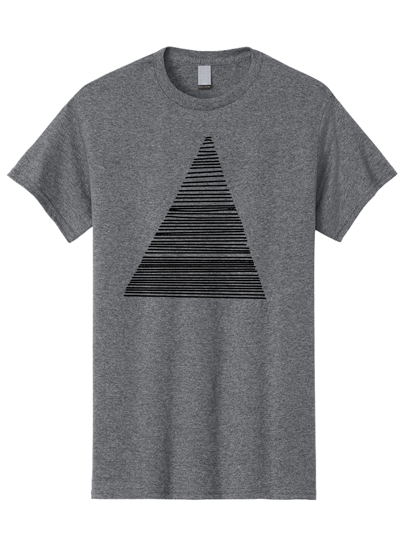 Christmas-Tree-1 Men'S Graphic Tee, 100% Cotton, Comfortable Casual Summer Wear, Machine Washable, Christmas Tree Illustration, Black Lines, Geometric Shape, Festive Design, Minimalist Art, Holiday Decoration, Simple Graphics -  Aaa412