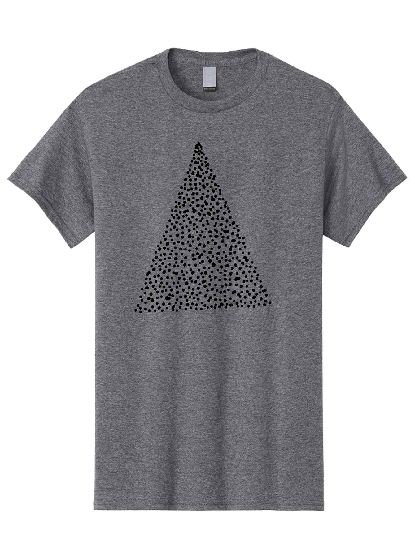 Christmas-Tree Men'S Graphic Tee, 100% Cotton, Comfortable Casual Summer Wear, Machine Washable, Christmas Tree, Black Dots Design, Festive Decor, Holiday Graphics, Minimalist Christmas, Dot Art -  Aaa413