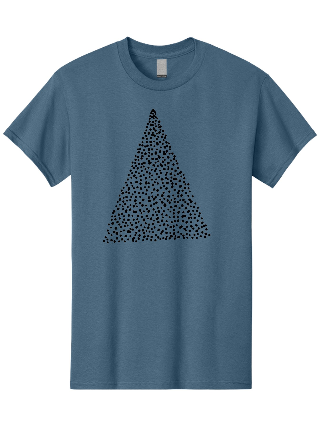 Christmas-Tree Men'S Graphic Tee, 100% Cotton, Comfortable Casual Summer Wear, Machine Washable, Christmas Tree, Black Dots Design, Festive Decor, Holiday Graphics, Minimalist Christmas, Dot Art -  Aaa413