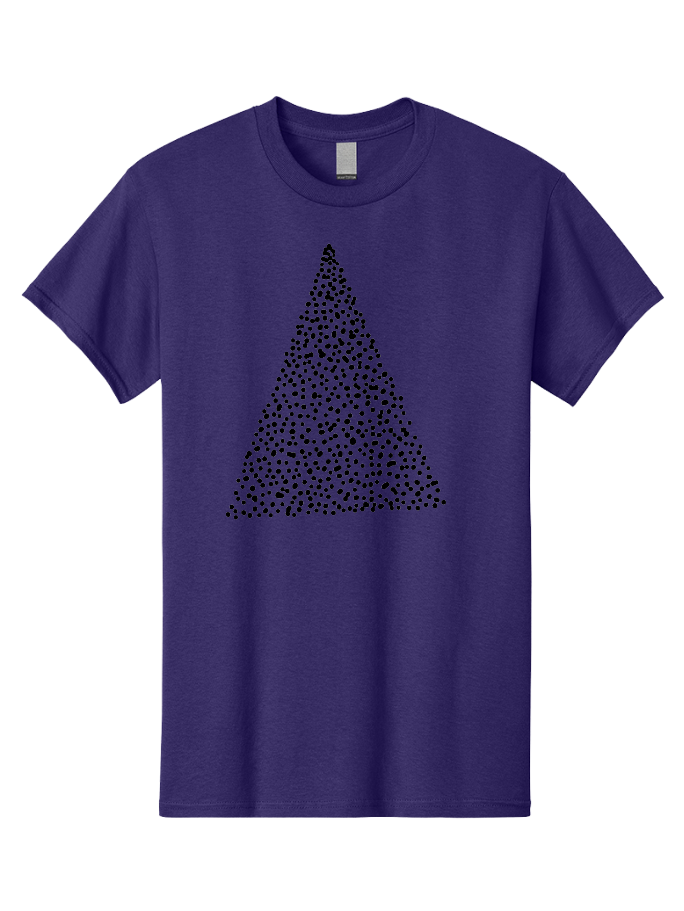 Christmas-Tree Men'S Graphic Tee, 100% Cotton, Comfortable Casual Summer Wear, Machine Washable, Christmas Tree, Black Dots Design, Festive Decor, Holiday Graphics, Minimalist Christmas, Dot Art -  Aaa413