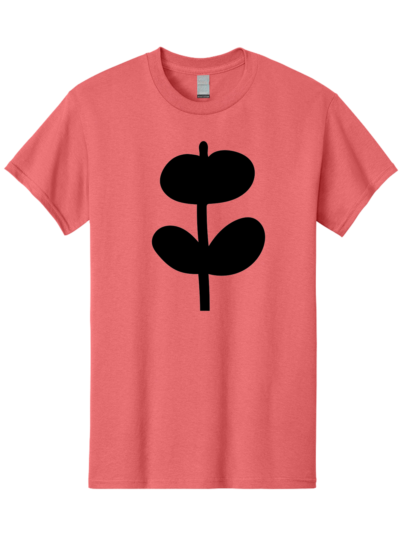 Clover-Silhouette Men'S Graphic Tee, 100% Cotton, Comfortable Casual Summer Wear, Machine Washable, Clover Icon, Shamrock Symbol, Three-Leafed Plant, Simple Design, Minimalist Illustration, Black Silhouette -  Aaa414