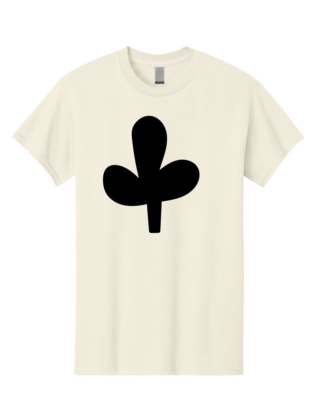 Clover Men'S Graphic Tee, 100% Cotton, Comfortable Casual Summer Wear, Machine Washable, Clover Symbol, Shamrock Icon, Three-Leafed Plant, Minimalist Design, Simple Shape, Bold Silhouette -  Aaa415