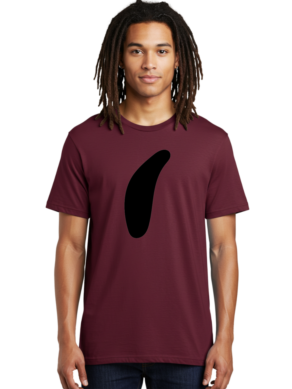 Comma Men'S Graphic Tee, 100% Cotton, Comfortable Casual Summer Wear, Machine Washable, Black Comma, Punctuation Mark, Minimalist Design, Simple Shape, Bold Typography, Modern Graphic -  Aaa416