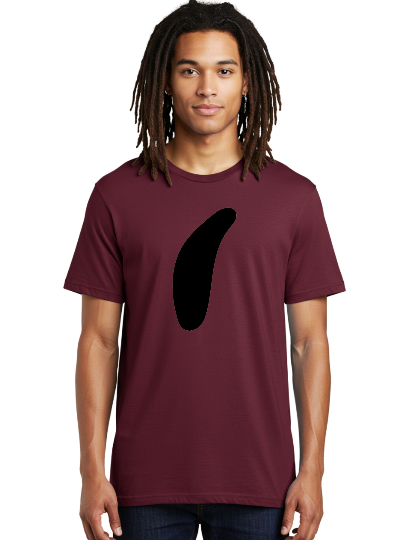 Comma Men'S Graphic Tee, 100% Cotton, Comfortable Casual Summer Wear, Machine Washable, Black Comma, Punctuation Mark, Minimalist Design, Simple Shape, Bold Typography, Modern Graphic -  Aaa416