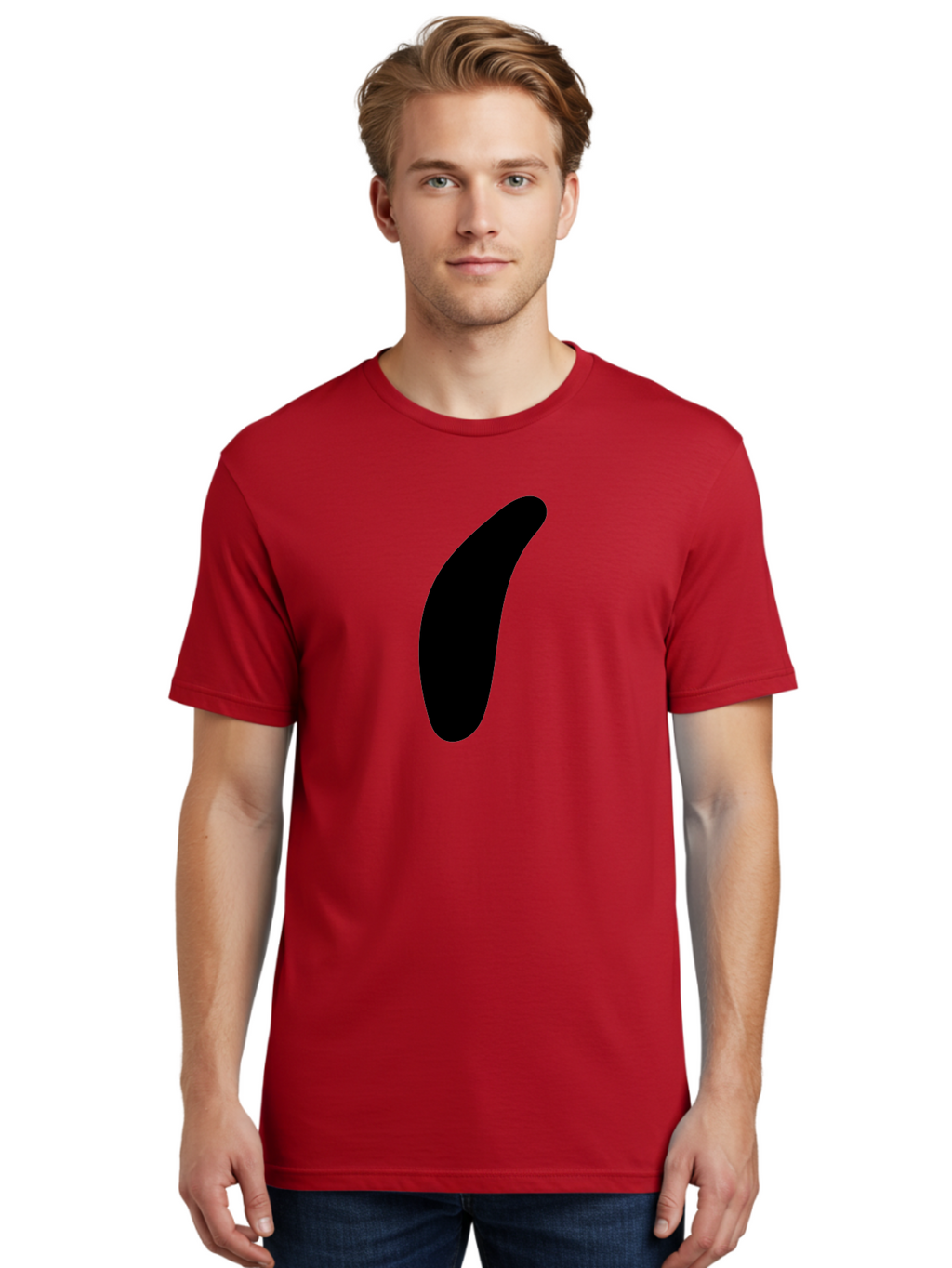Comma Men'S Graphic Tee, 100% Cotton, Comfortable Casual Summer Wear, Machine Washable, Black Comma, Punctuation Mark, Minimalist Design, Simple Shape, Bold Typography, Modern Graphic -  Aaa416