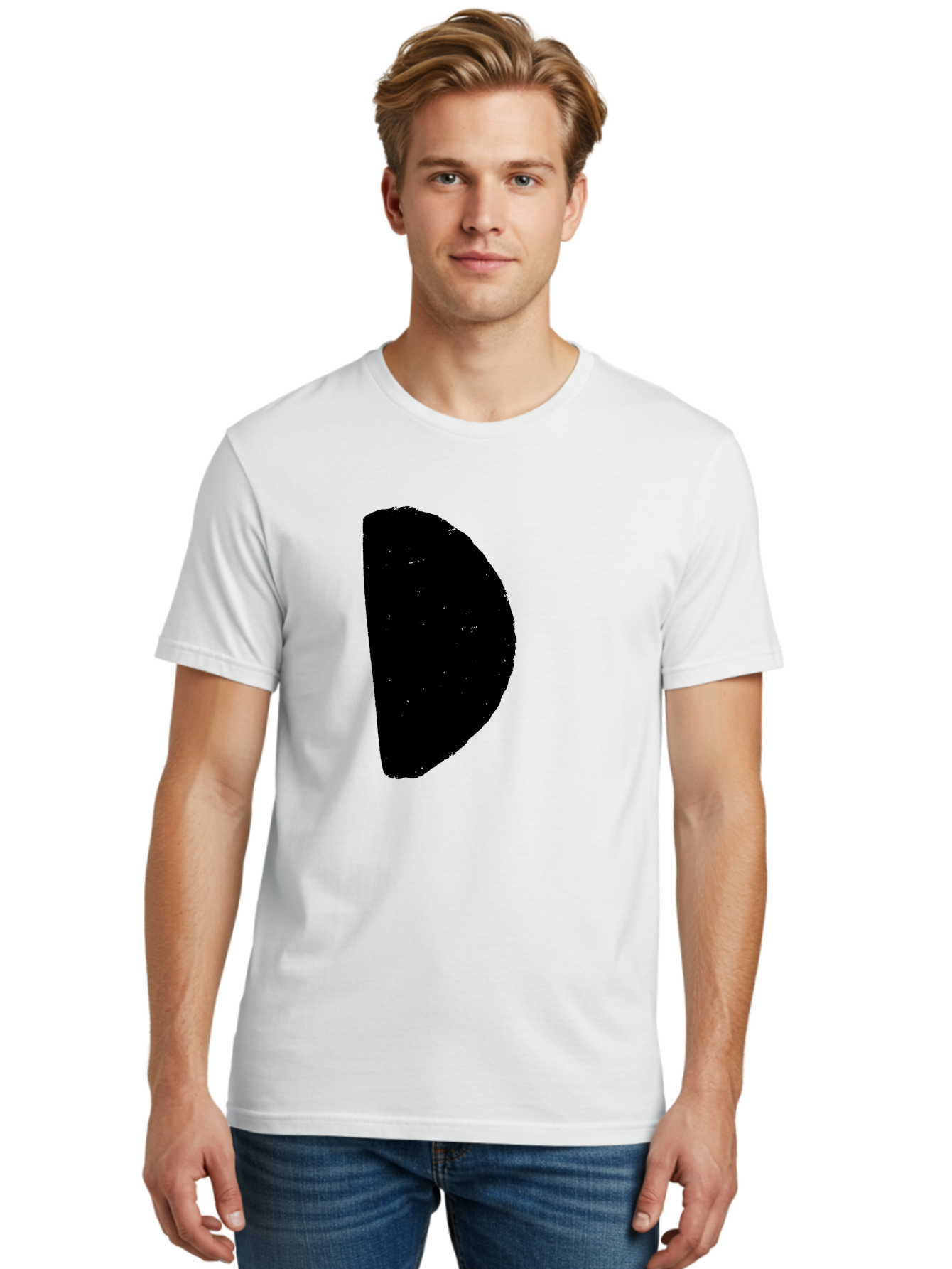 Crescent-Shape Men'S Graphic Tee, 100% Cotton, Comfortable Casual Summer Wear, Machine Washable, Pacman Character, Video Game Icon, Retro Gaming, Classic Arcade, Pixel Art, Gaming Culture, Nostalgia -  Aaa418