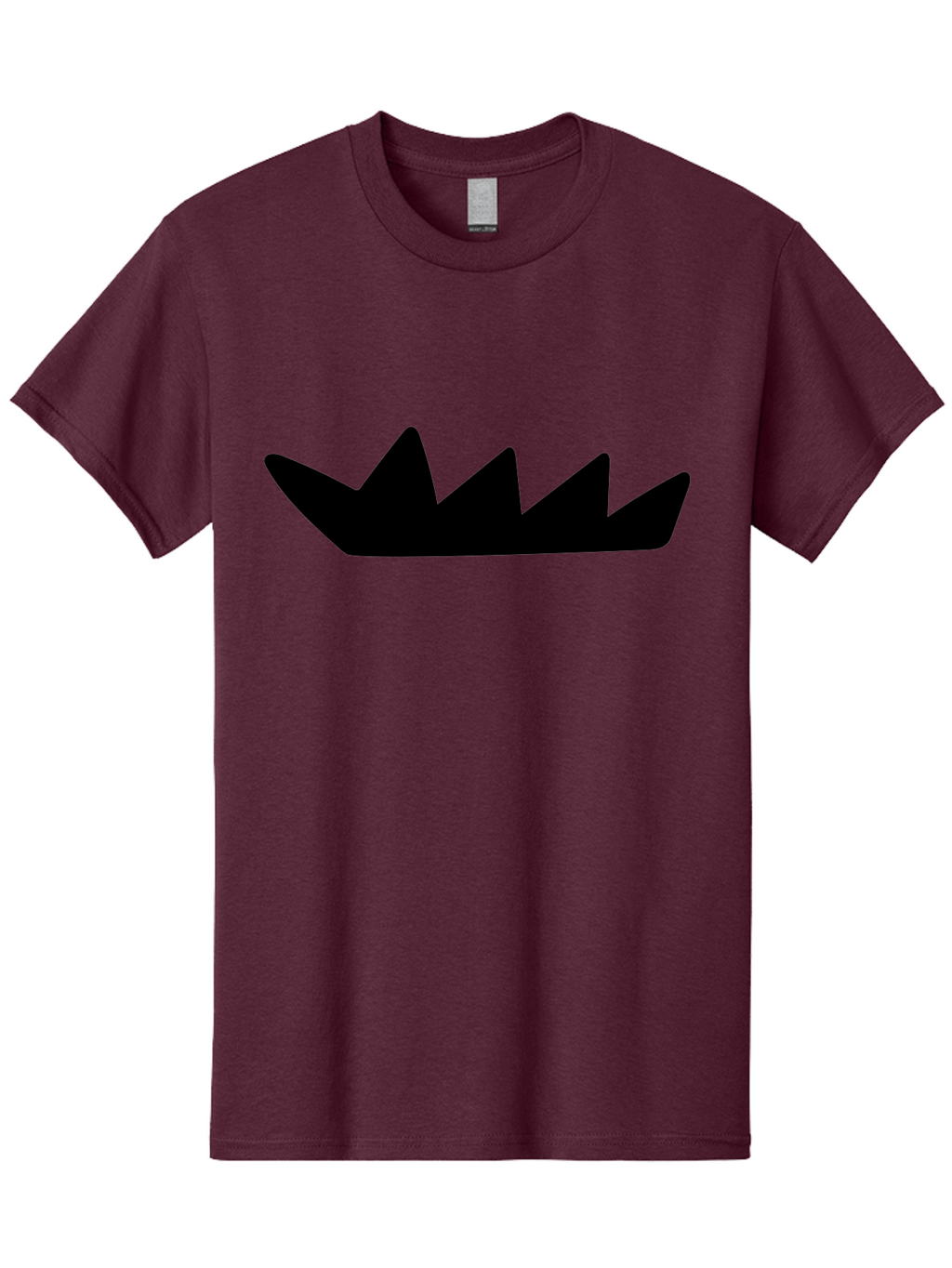 Crown-Icon Men'S Graphic Tee, 100% Cotton, Comfortable Casual Summer Wear, Machine Washable, Black Crown Silhouette, Royal Symbol, Monarch Emblem, Regal Crest, King'S Crown, Royal Icon, Minimalist Design, Vector Graphics -  Aaa419