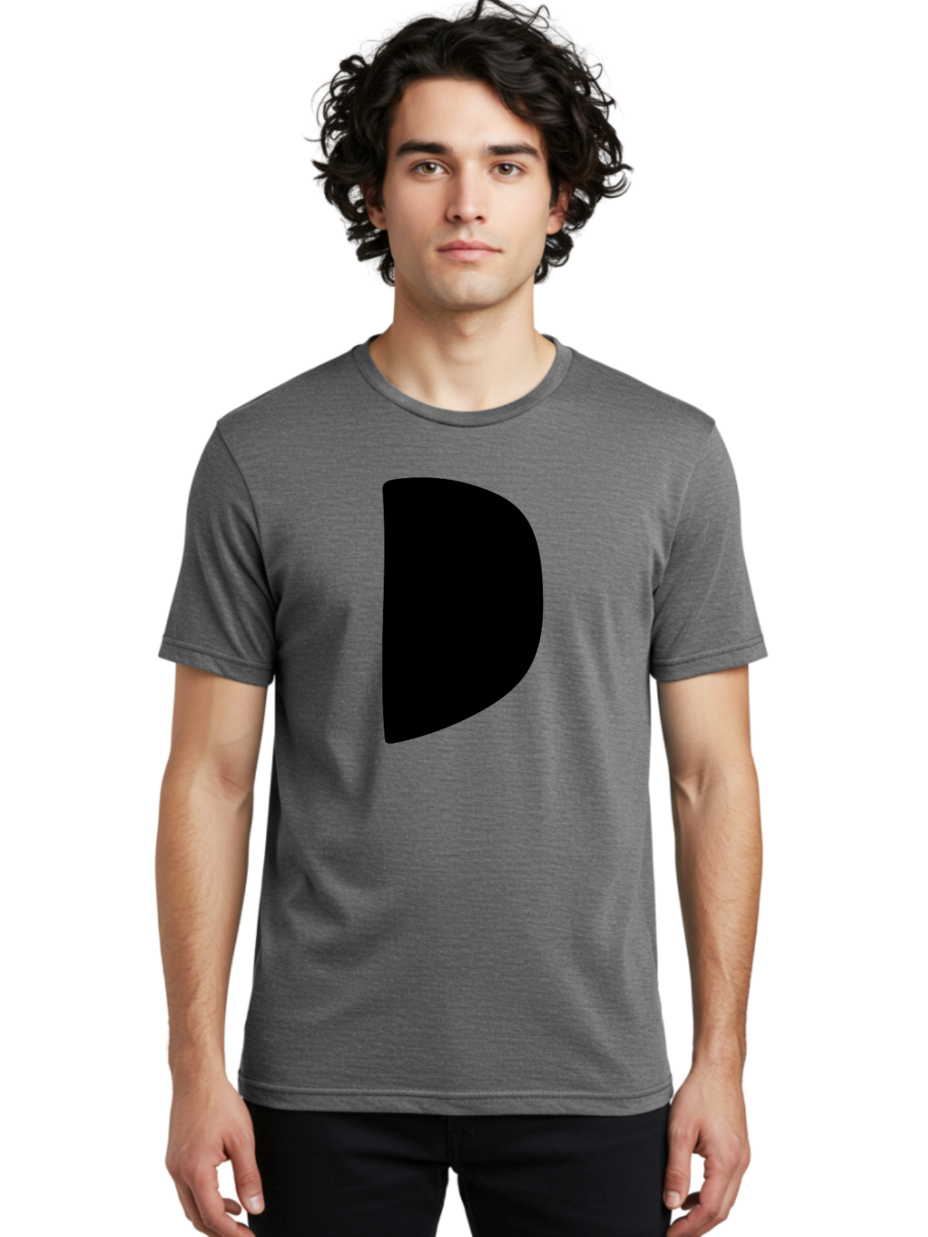 D Men'S Graphic Tee, 100% Cotton, Comfortable Casual Summer Wear, Machine Washable, Modern Typography, Bold Font, Minimalist Design, Sleek Lettering, Simple Shapes, Graphic Design Elements, Abstract Art, Black And Green Color Scheme -  Aaa421