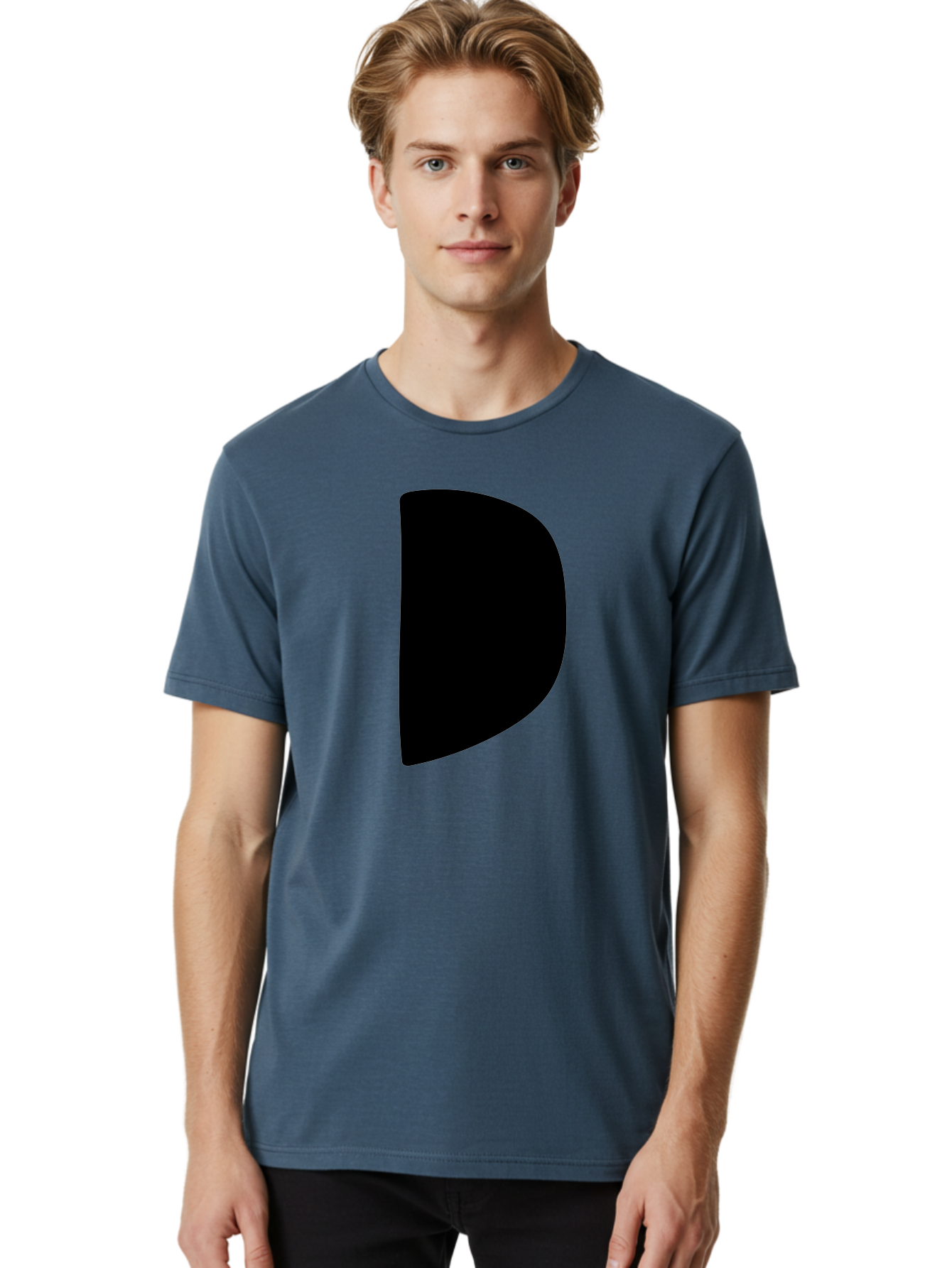 D Men'S Graphic Tee, 100% Cotton, Comfortable Casual Summer Wear, Machine Washable, Modern Typography, Bold Font, Minimalist Design, Sleek Lettering, Simple Shapes, Graphic Design Elements, Abstract Art, Black And Green Color Scheme -  Aaa421