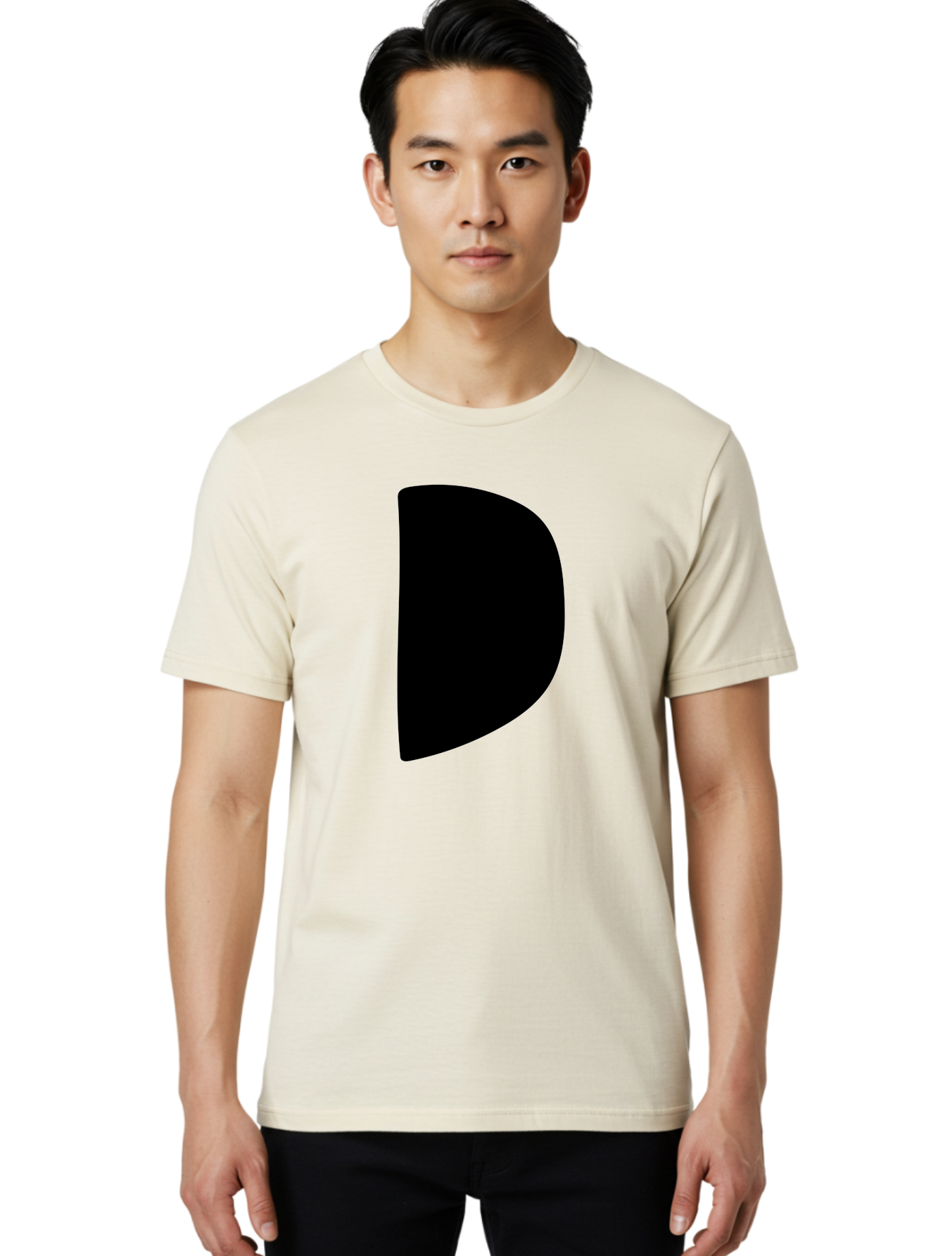 D Men'S Graphic Tee, 100% Cotton, Comfortable Casual Summer Wear, Machine Washable, Modern Typography, Bold Font, Minimalist Design, Sleek Lettering, Simple Shapes, Graphic Design Elements, Abstract Art, Black And Green Color Scheme -  Aaa421