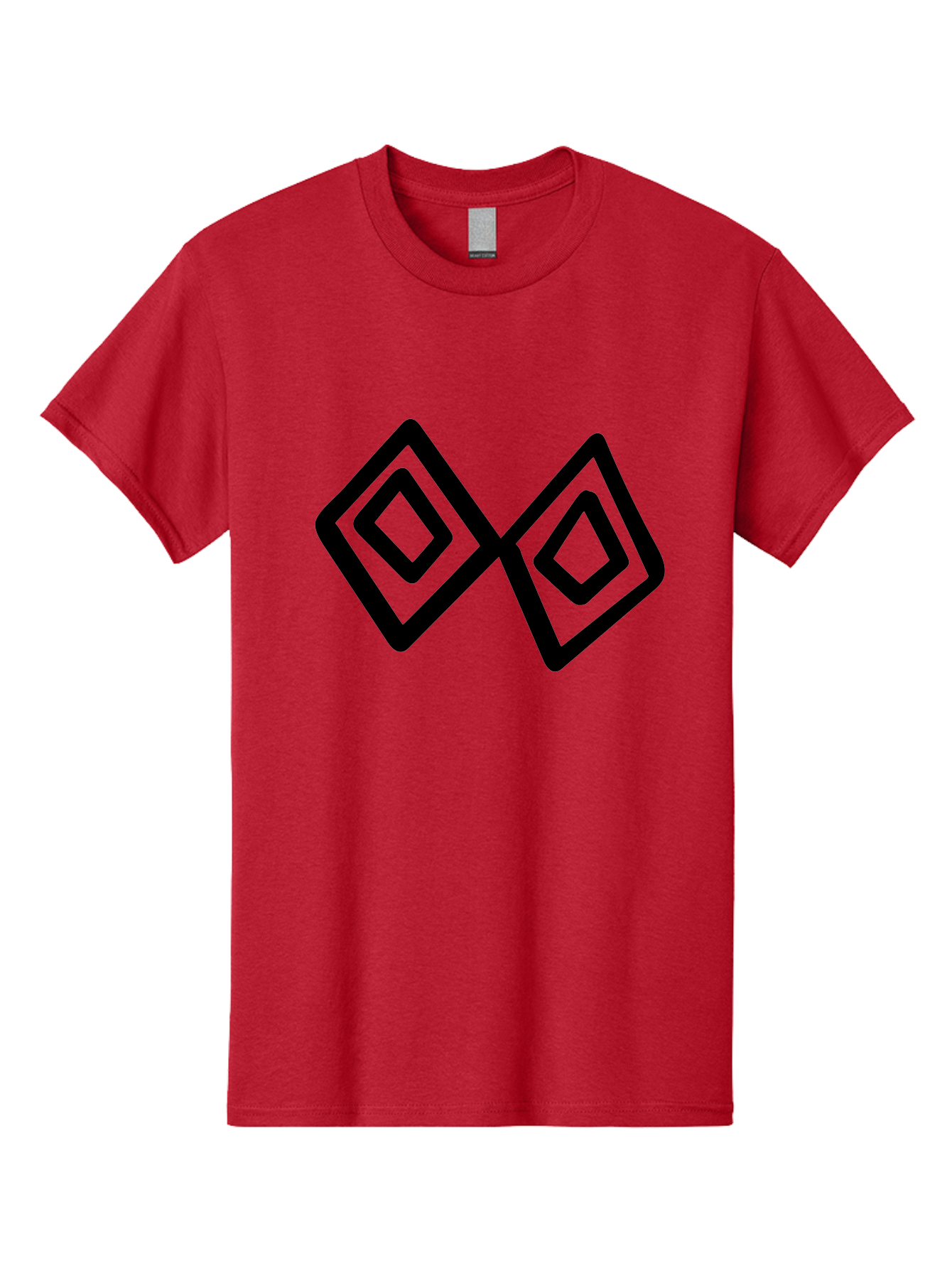 Diamond-Shapes Men'S Graphic Tee, 100% Cotton, Comfortable Casual Summer Wear, Machine Washable, Diamond Shapes, Geometric Design, Black And Green, Logo Design, Modern Graphics, Abstract Art, Symmetrical Shapes, Minimalist Logo -  Aaa423