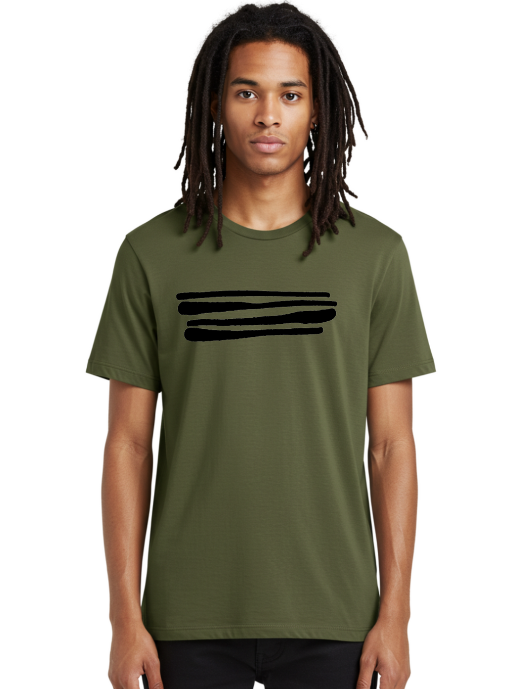 Equal-Sign Men'S Graphic Tee, 100% Cotton, Comfortable Casual Summer Wear, Machine Washable, Equals Sign, Mathematical Symbol, Black Lines, Simple Design, Bold Graphics, Modern Aesthetic, Abstract Art -  Aaa427