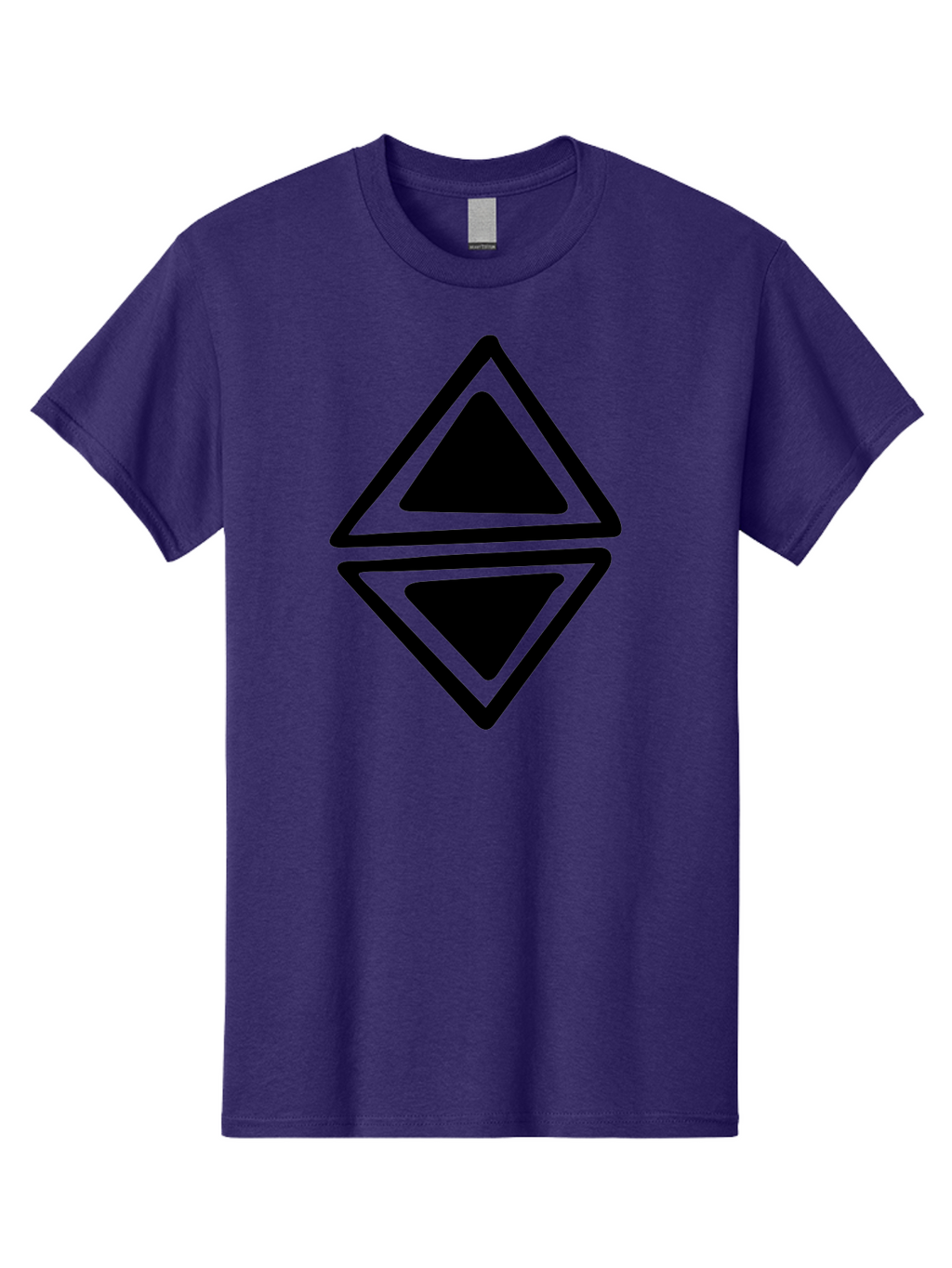 Ethereum-Logo Men'S Graphic Tee, 100% Cotton, Comfortable Casual Summer Wear, Machine Washable, Solana Cryptocurrency Logo, Black Diamond Shape, Geometric Design, Cryptocurrency Symbol, Blockchain Technology, Solana Branding, -  Aaa430