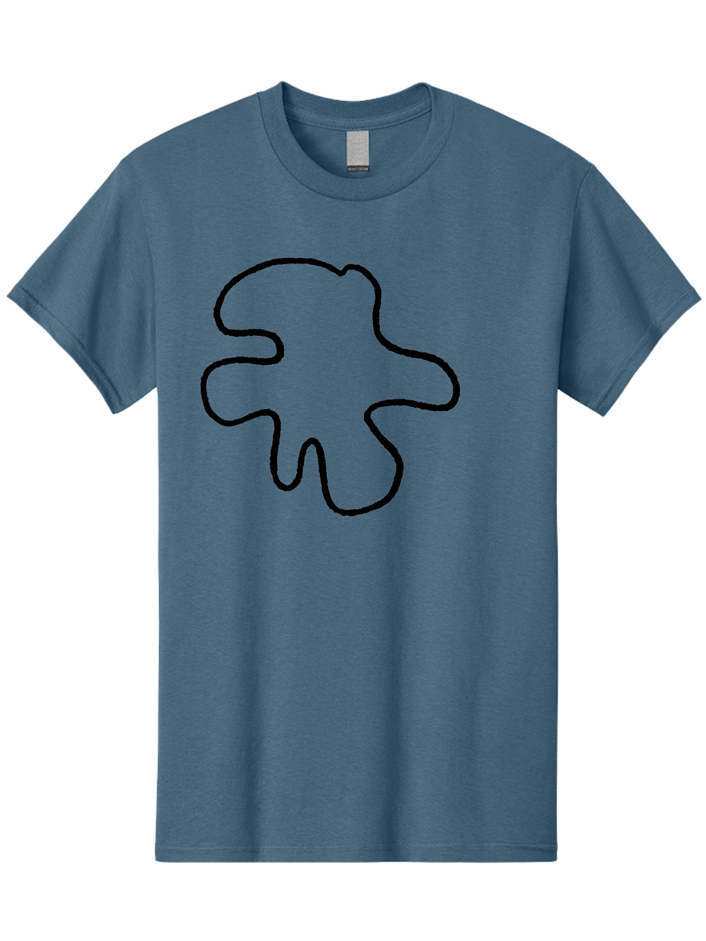 Four-Leaf-Clover Men'S Graphic Tee, 100% Cotton, Comfortable Casual Summer Wear, Machine Washable, Four Leaf Clover, Black Outline, Simple Graphics, Minimalist Design, Symbolic Charm, Good Luck Symbol, Abstract Shapes, Simple Illustration -  Aaa435