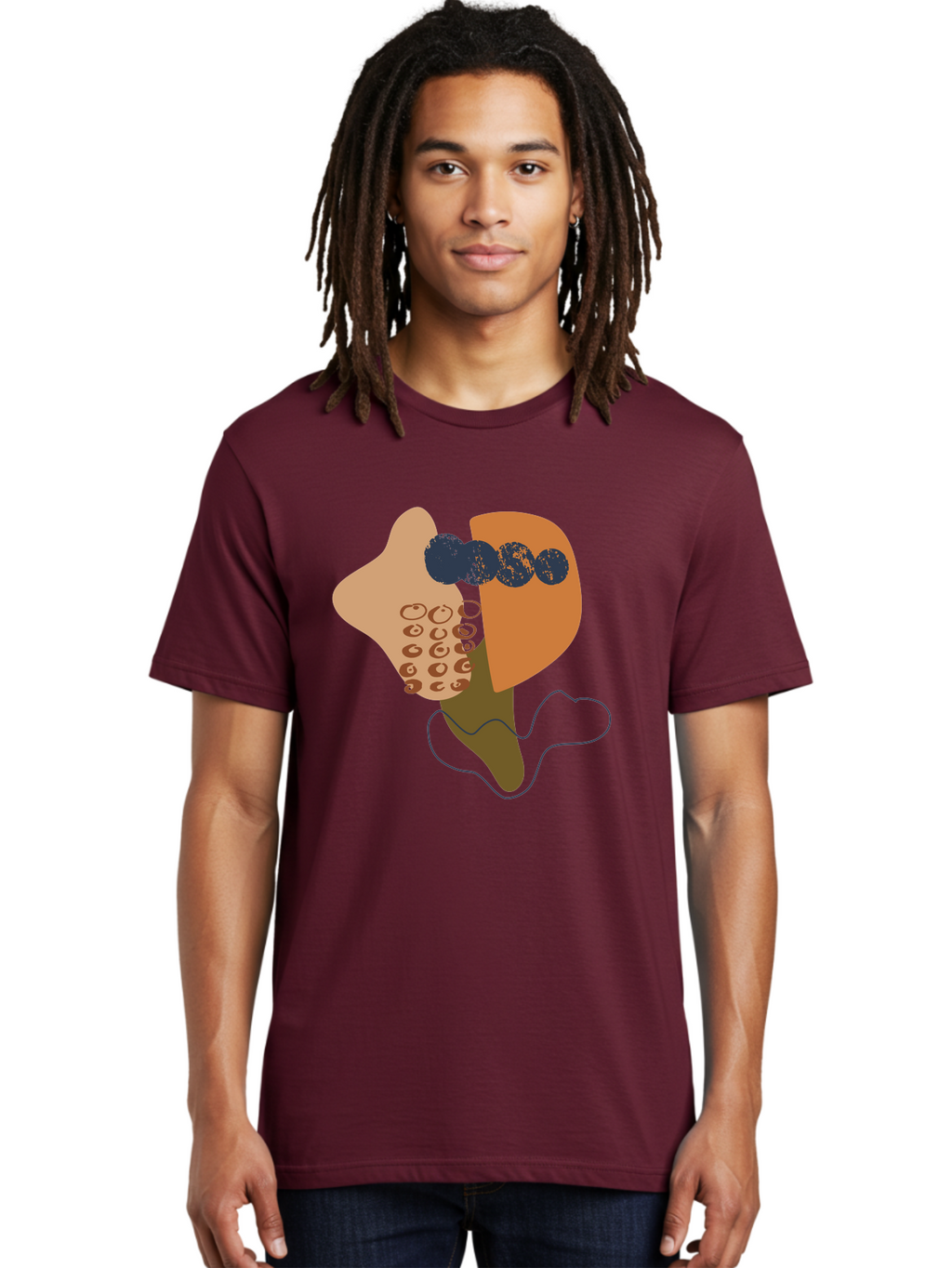 Ice-Cream-Cone Men'S Graphic Tee, 100% Cotton, Comfortable Casual Summer Wear, Machine Washable, Ice Cream Cone, Abstract Design, Modern Art, Colorful Treat, Creative Expression, Unique Illustration, Sweet Delight, Artistic Creativity -  Aaa438