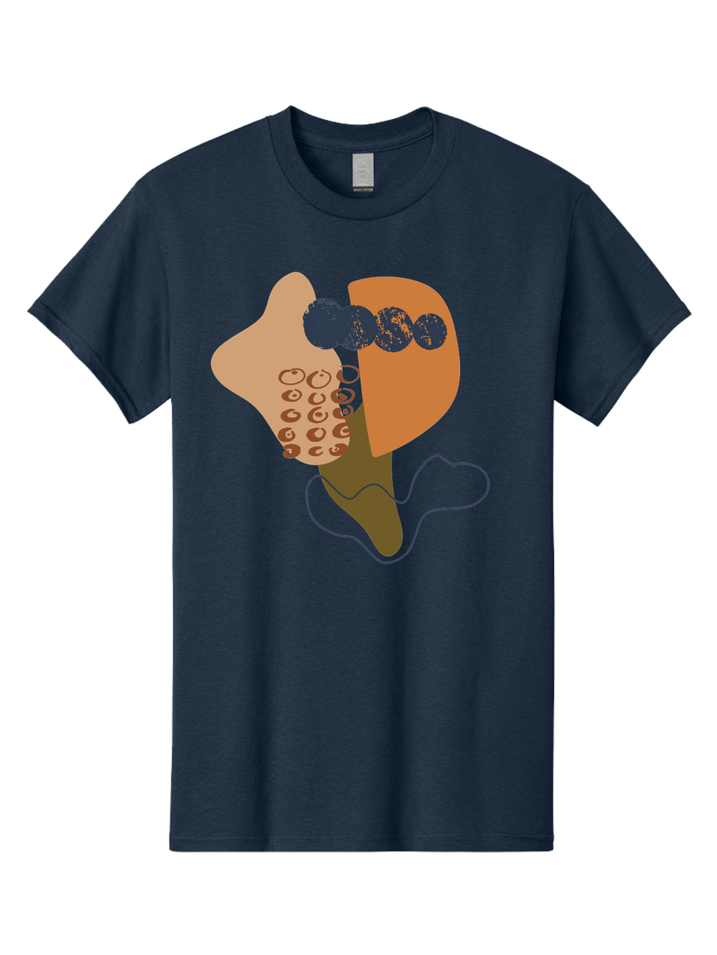 Ice-Cream-Cone Men'S Graphic Tee, 100% Cotton, Comfortable Casual Summer Wear, Machine Washable, Ice Cream Cone, Abstract Design, Modern Art, Colorful Treat, Creative Expression, Unique Illustration, Sweet Delight, Artistic Creativity -  Aaa438