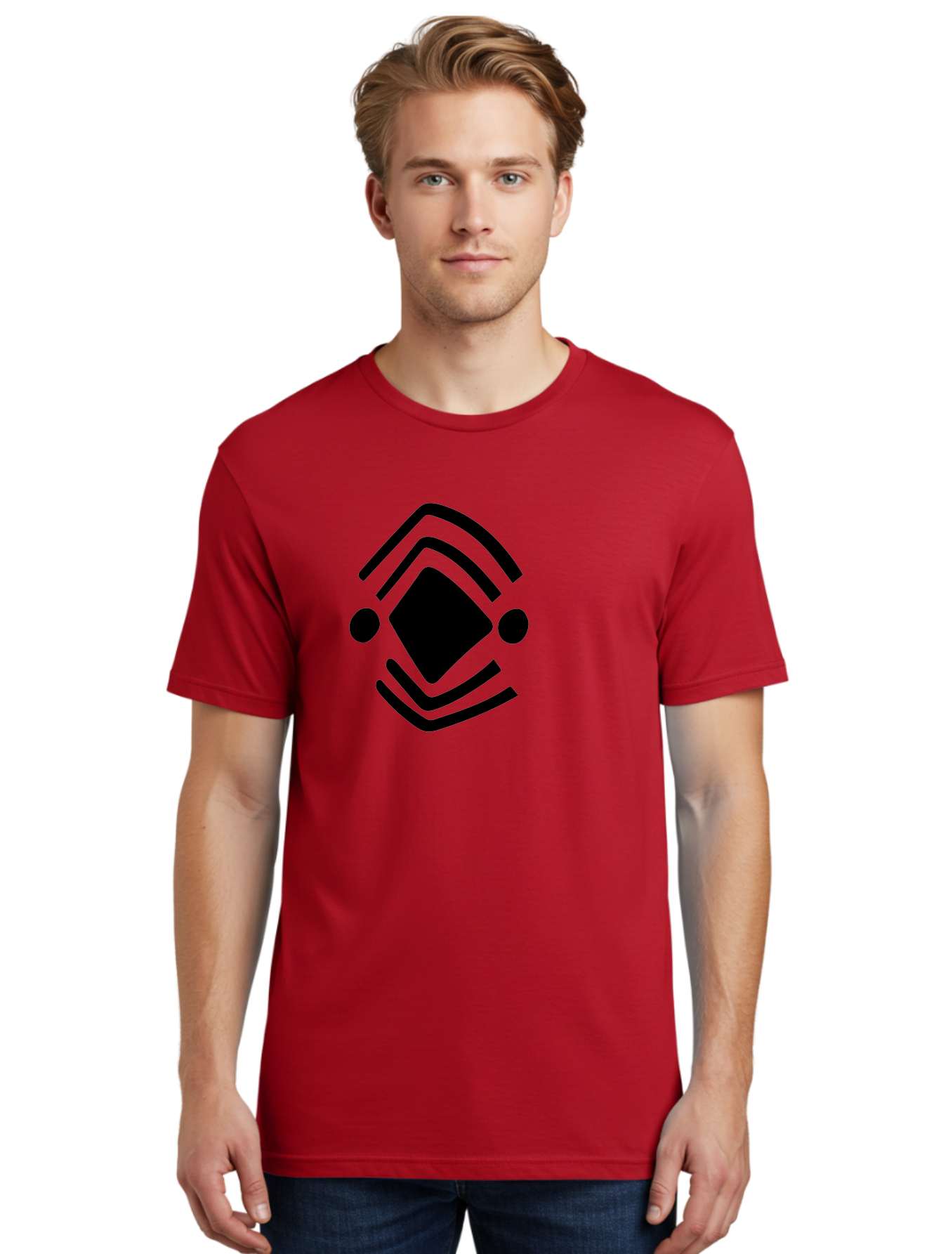 Krita-Logo Men'S Graphic Tee, 100% Cotton, Comfortable Casual Summer Wear, Machine Washable, Diamond Shape, Abstract Logo, Minimalist Design, Simple Shapes, Modern Icon, Geometric Pattern, Stylized Graphic -  Aaa441