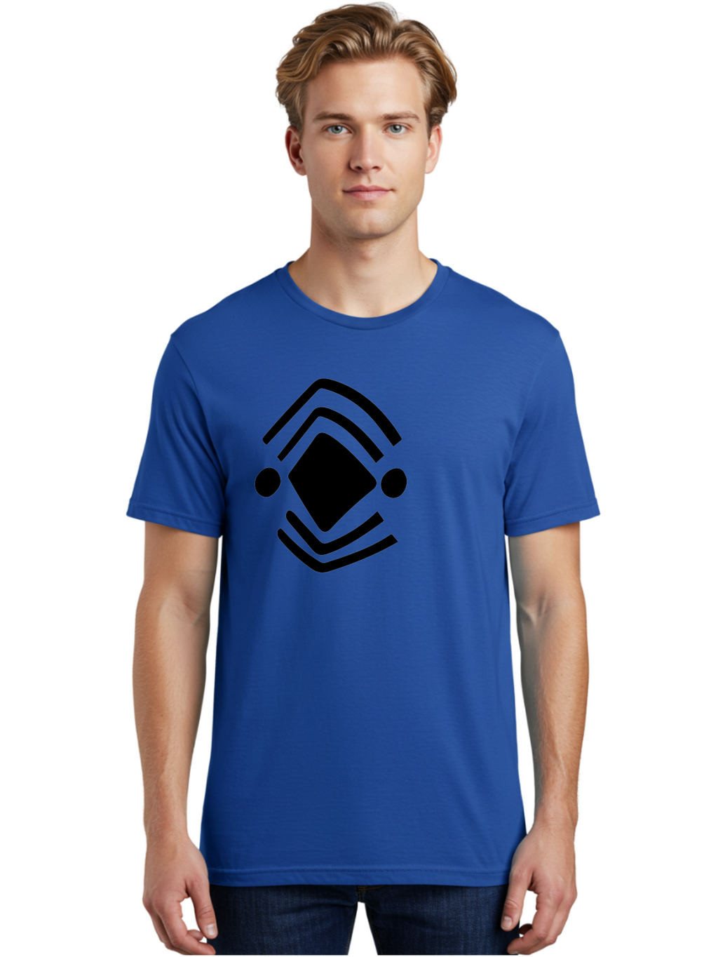 Krita-Logo Men'S Graphic Tee, 100% Cotton, Comfortable Casual Summer Wear, Machine Washable, Diamond Shape, Abstract Logo, Minimalist Design, Simple Shapes, Modern Icon, Geometric Pattern, Stylized Graphic -  Aaa441
