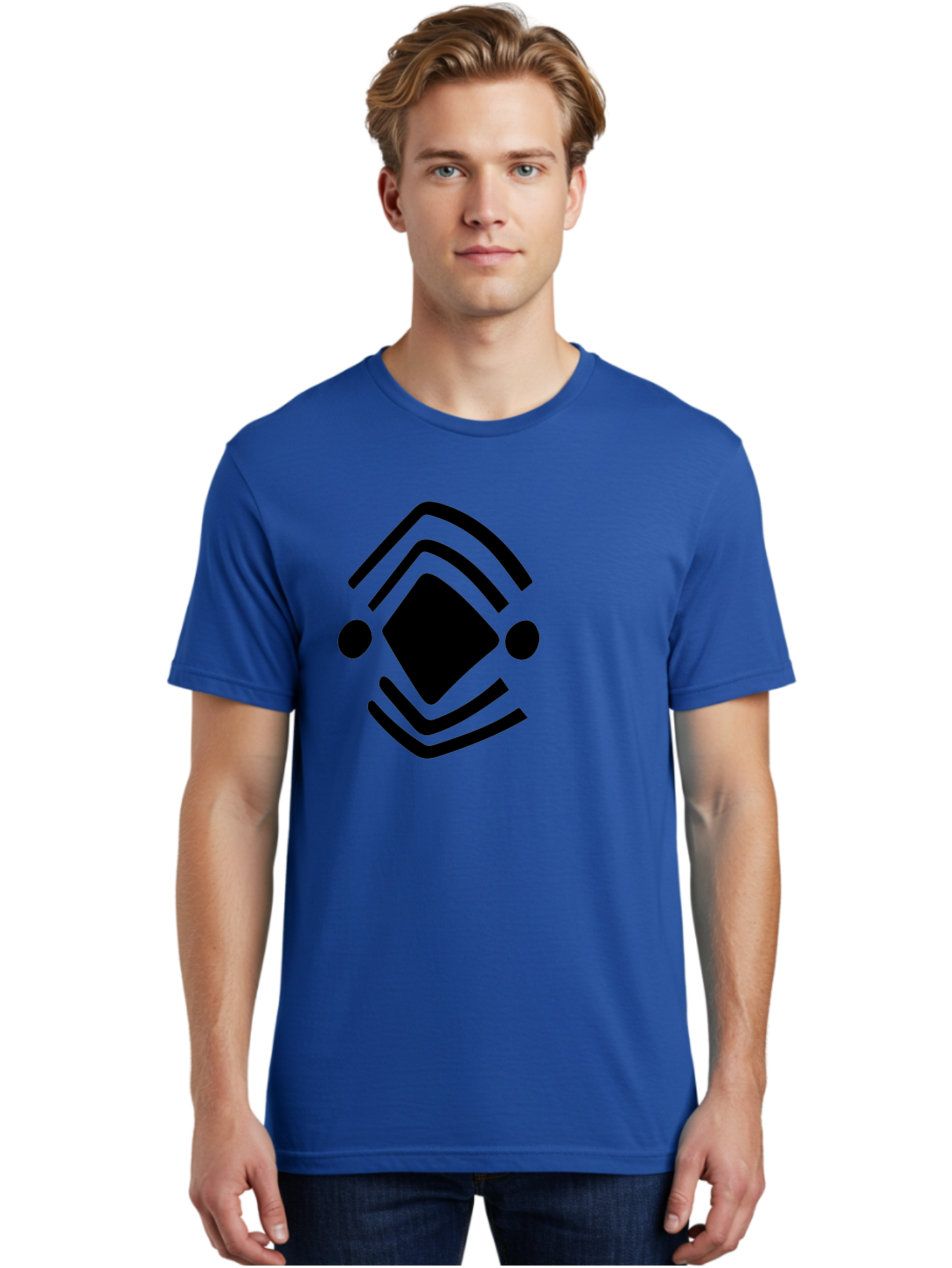 Krita-Logo Men'S Graphic Tee, 100% Cotton, Comfortable Casual Summer Wear, Machine Washable, Diamond Shape, Abstract Logo, Minimalist Design, Simple Shapes, Modern Icon, Geometric Pattern, Stylized Graphic -  Aaa441