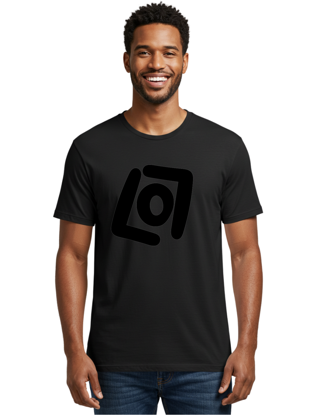 Lo7 Men'S Graphic Tee, 100% Cotton, Comfortable Casual Summer Wear, Machine Washable, Stylized Logo, Modern Design, Abstract Shapes, Geometric Pattern, Minimalist Art, Bold Lines, Unique Typography -  Aaa460