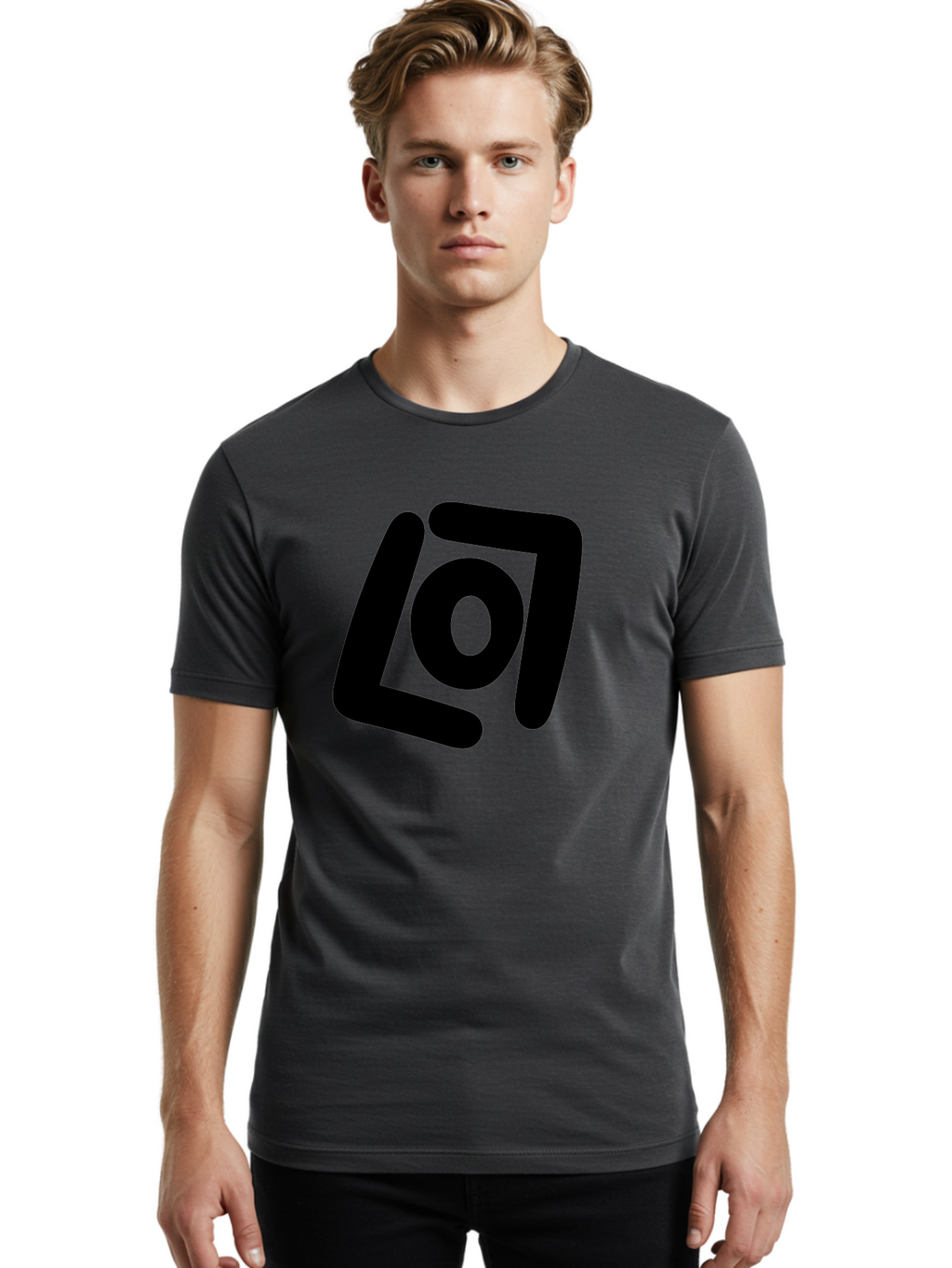 Lo7 Men'S Graphic Tee, 100% Cotton, Comfortable Casual Summer Wear, Machine Washable, Stylized Logo, Modern Design, Abstract Shapes, Geometric Pattern, Minimalist Art, Bold Lines, Unique Typography -  Aaa460
