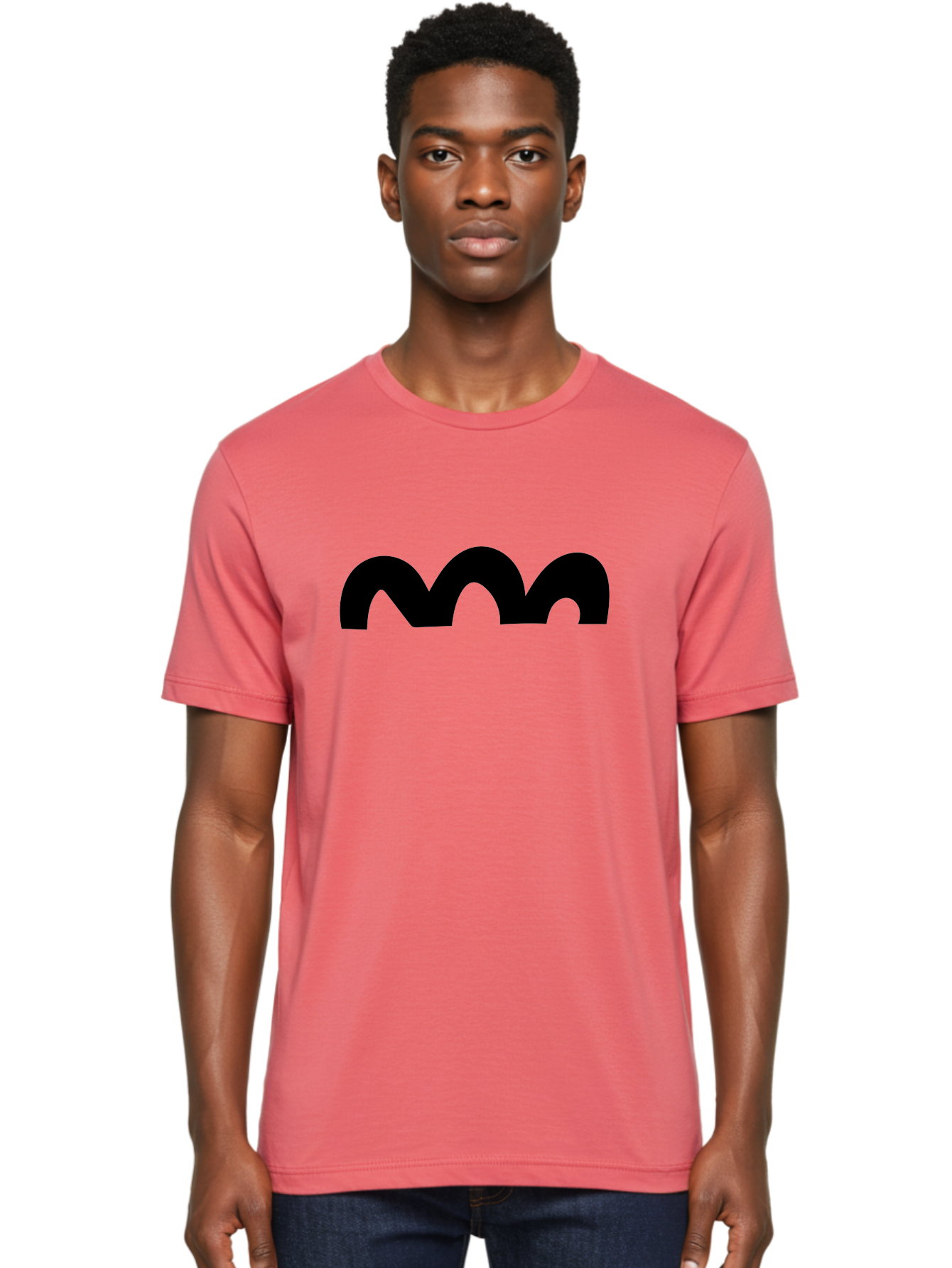 Mastodon-Logo Men'S Graphic Tee, 100% Cotton, Comfortable Casual Summer Wear, Machine Washable, Mastodon Logo, Black Logo, Stylized Letter M, Simple Design, Bold Typography, Social Media Icon -  Aaa462