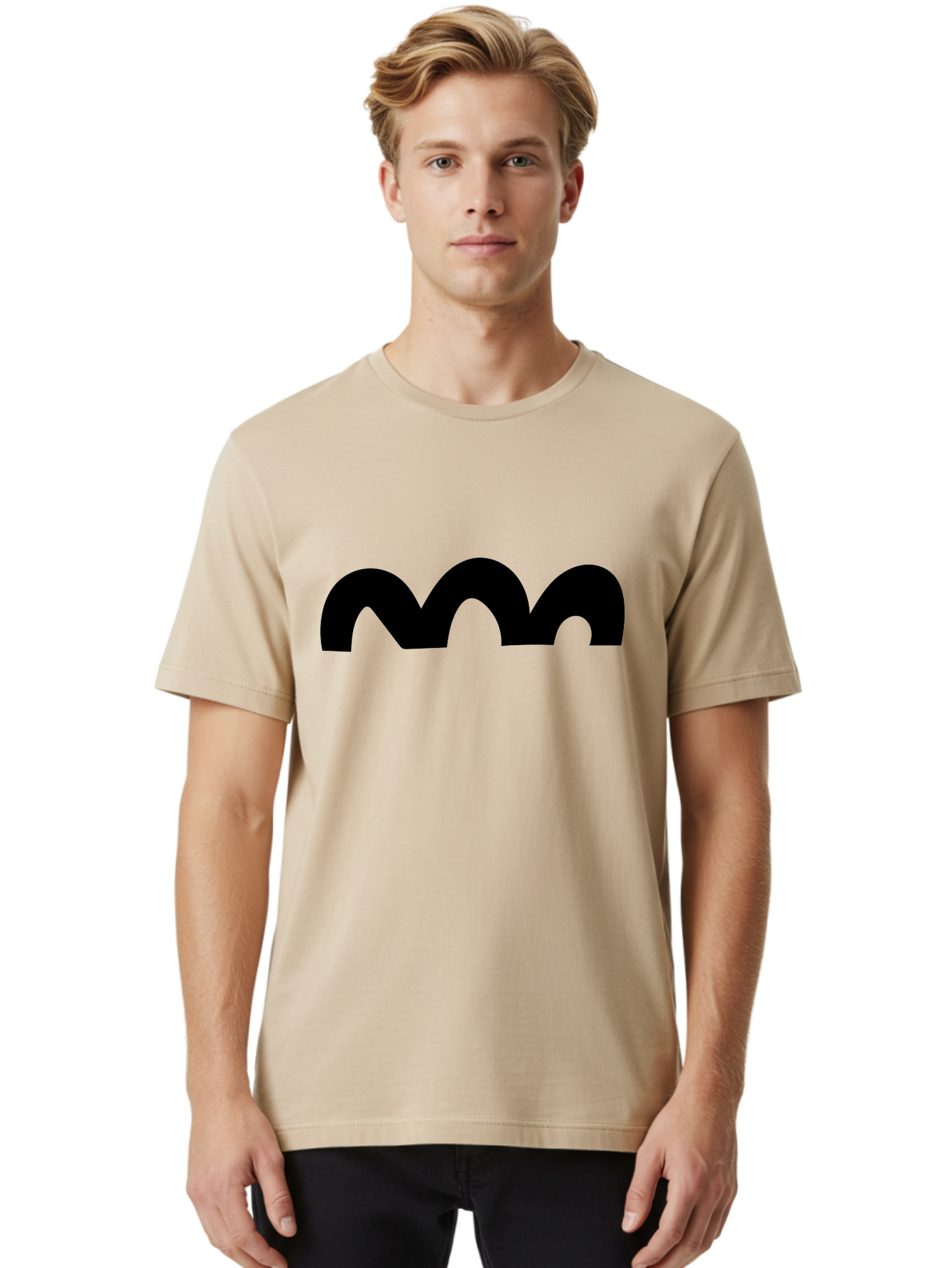 Mastodon-Logo Men'S Graphic Tee, 100% Cotton, Comfortable Casual Summer Wear, Machine Washable, Mastodon Logo, Black Logo, Stylized Letter M, Simple Design, Bold Typography, Social Media Icon -  Aaa462